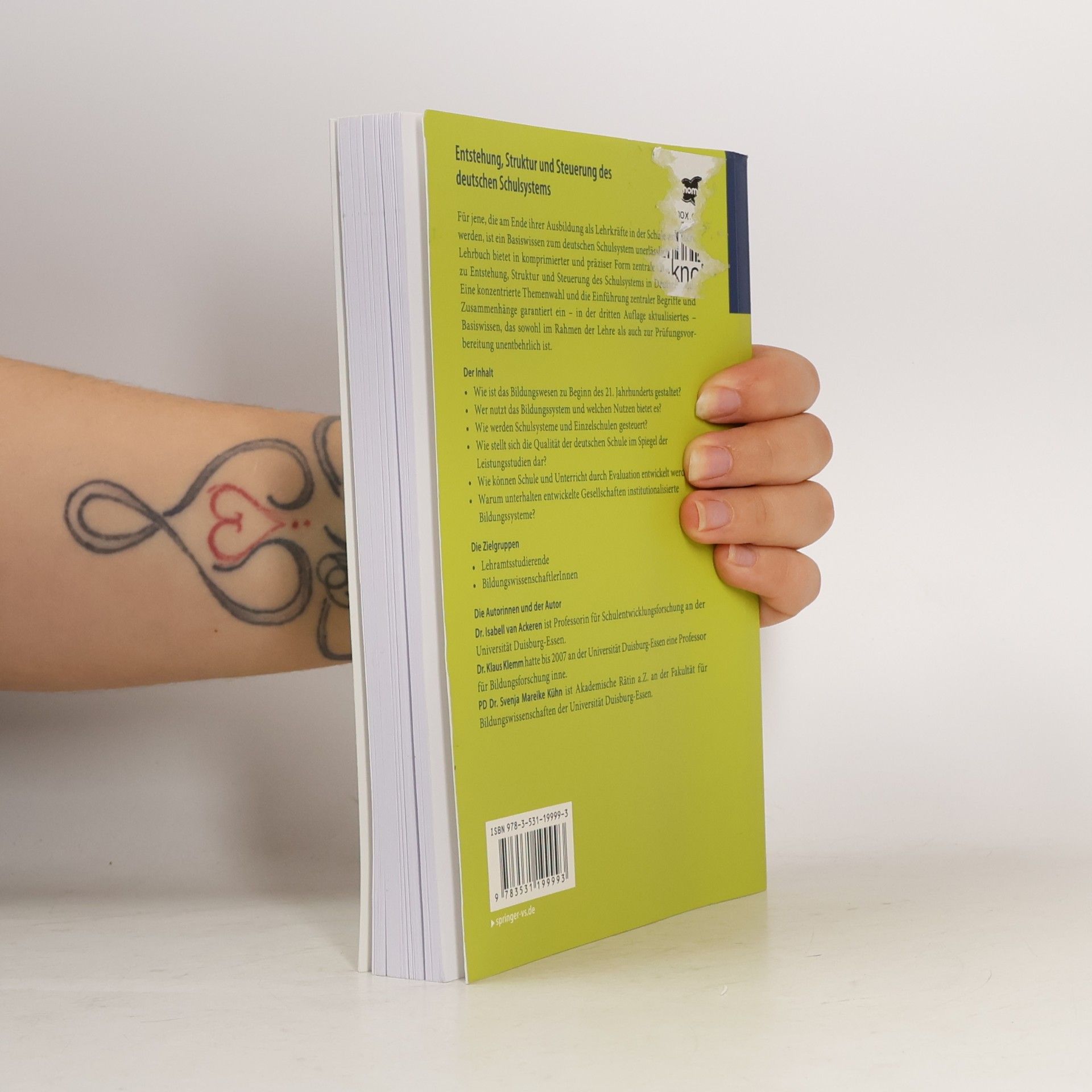 Isabell van Ackeren Mindl Entstehung, Struktur und Steuerung des deutschen Schulsystems