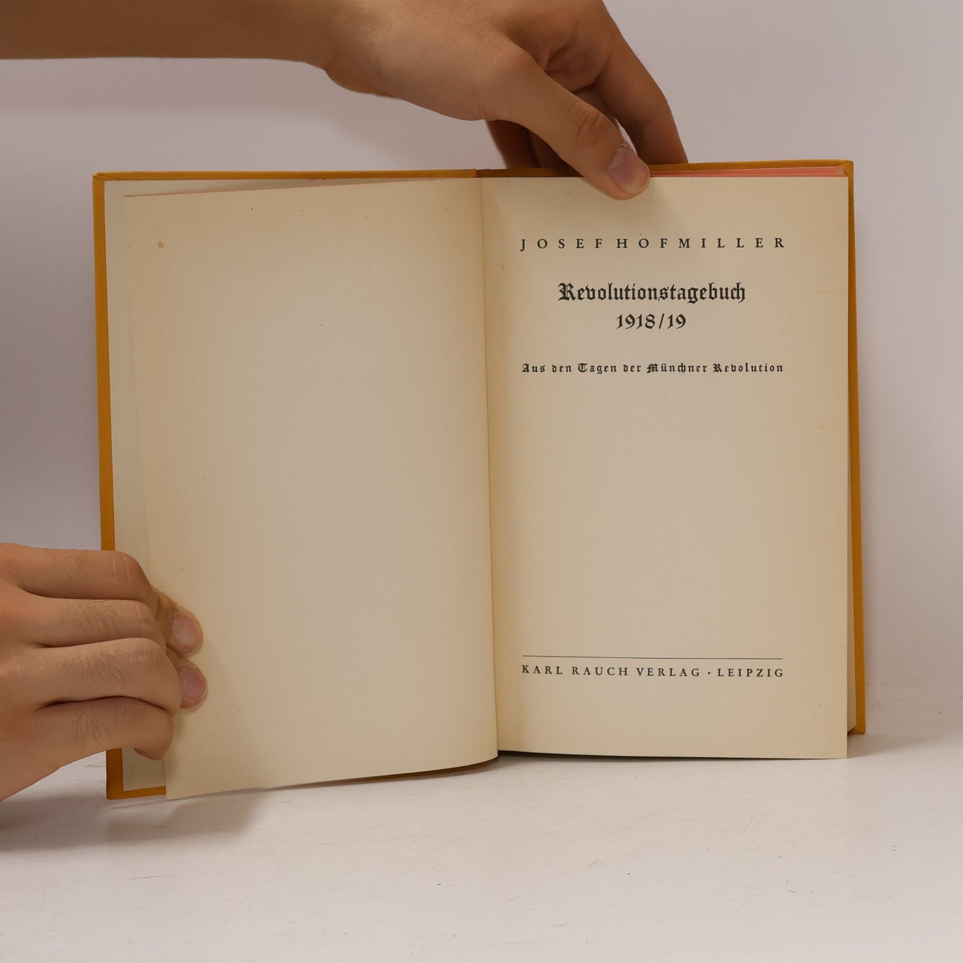 Josef Hofmiller Revolutions Tagebuch