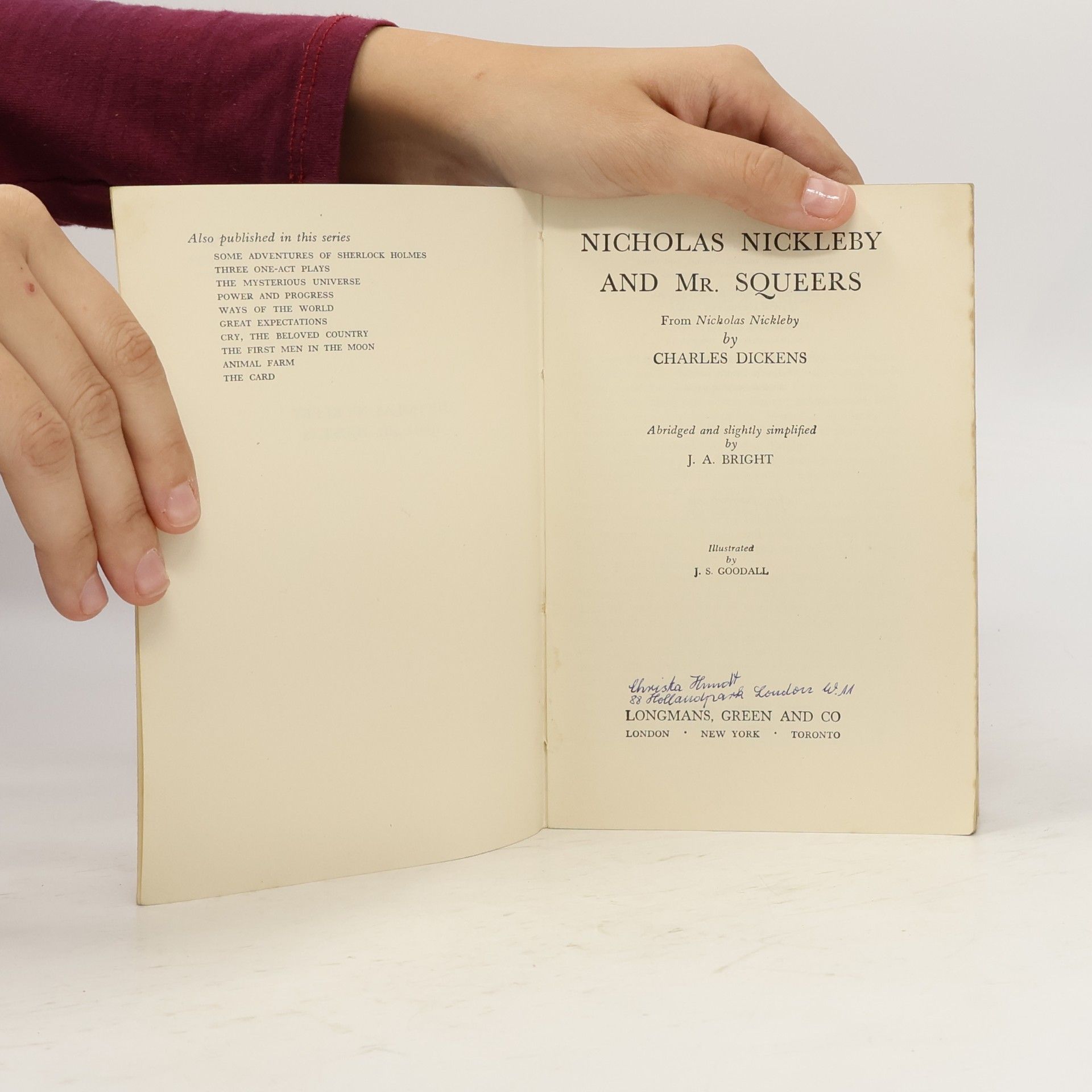 J. A. Bright Nicholas Nickleby and Mr. Squeers