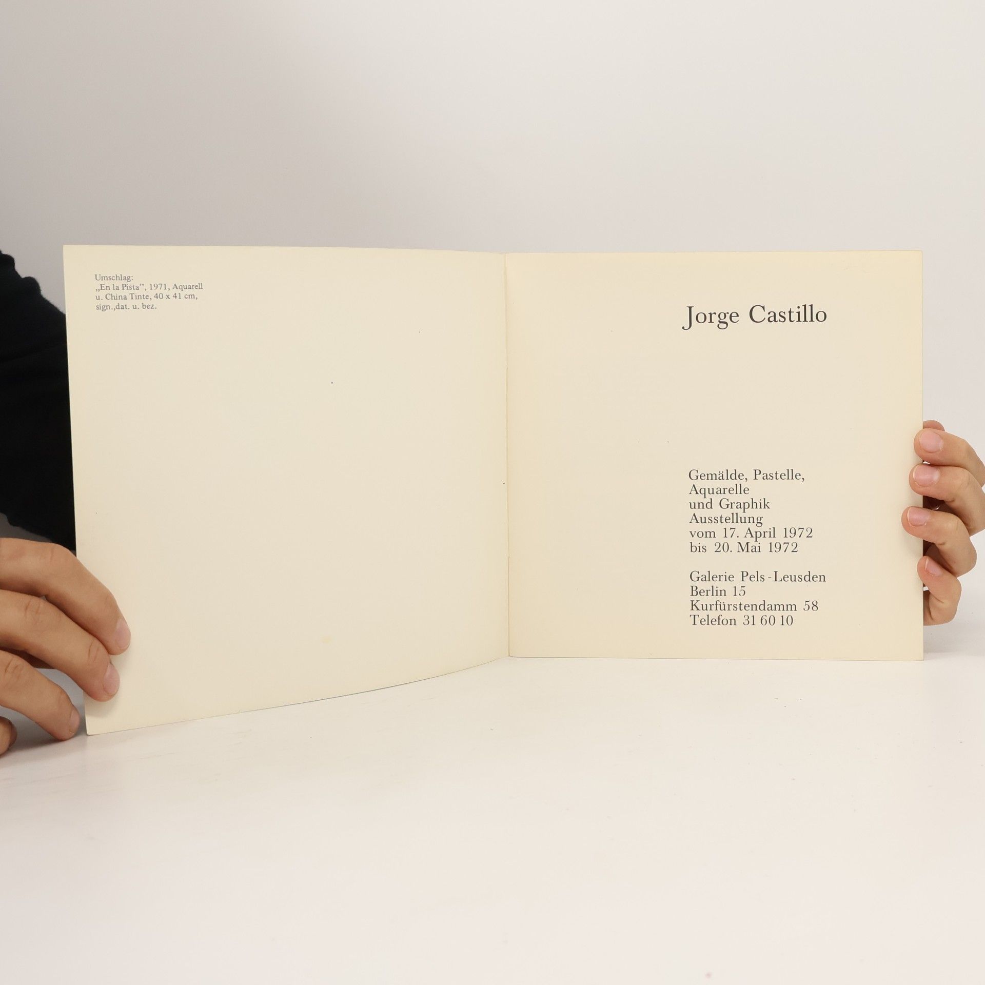 Jorge Castillo Jorge Castillo - Gemälde, Pastelle, Aquarelle und Graphik