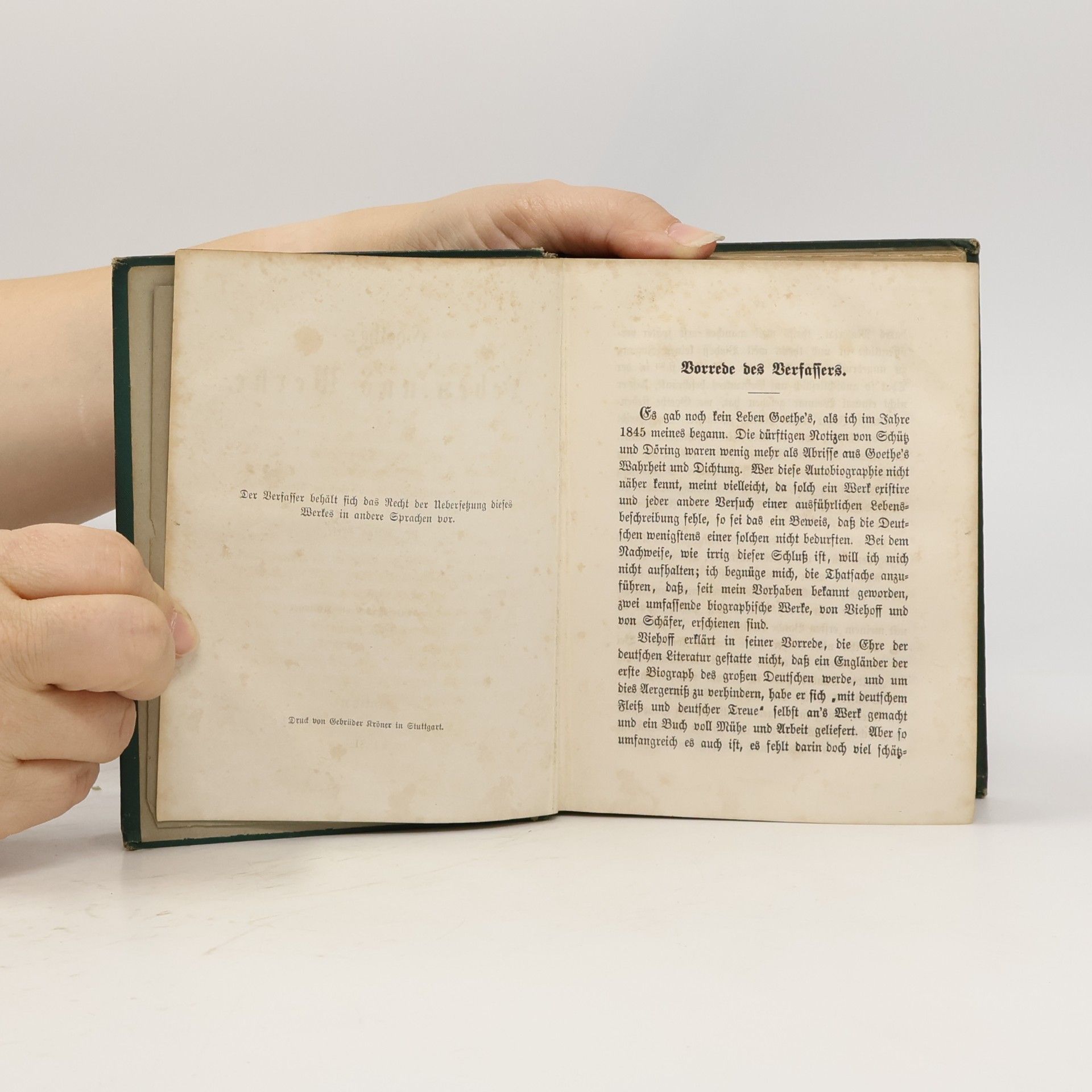 G. D. Lewes Goethe's Leben und Werke 1