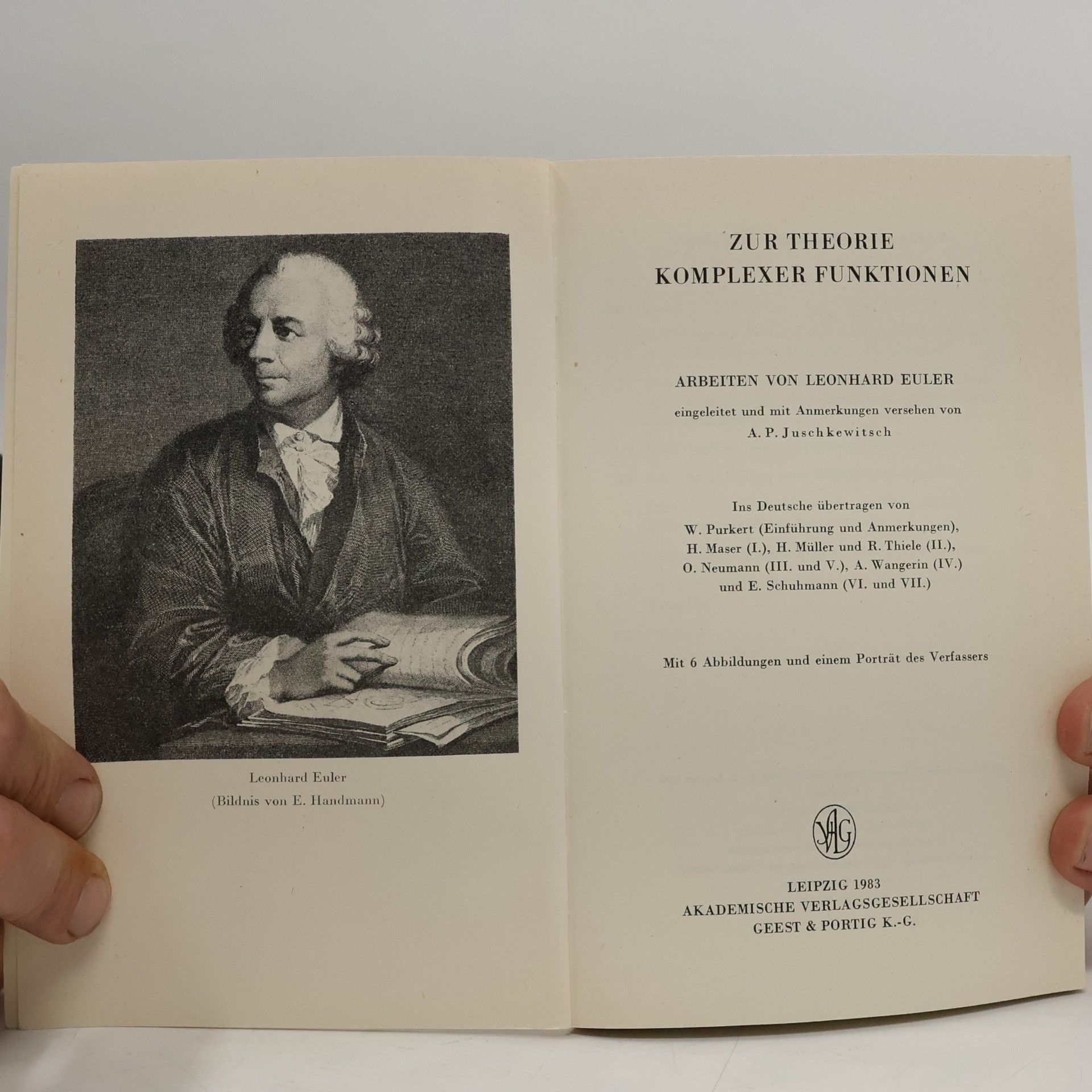 Leonhard Euler Zur Theorie komplexer Funktionen