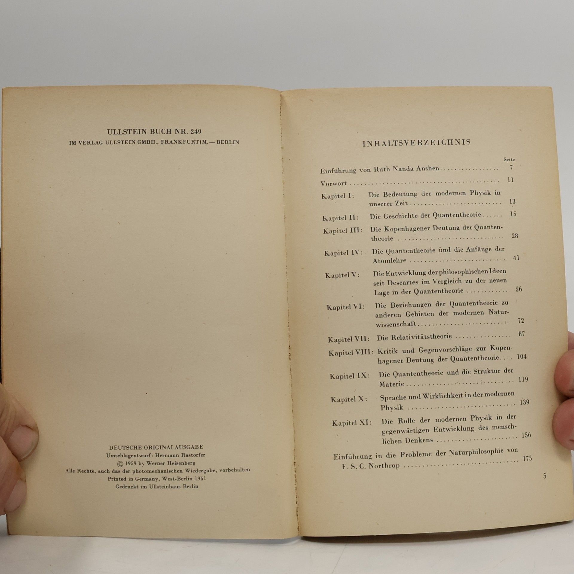 Werner Karl Heisenberg Physik und Philosophie 2