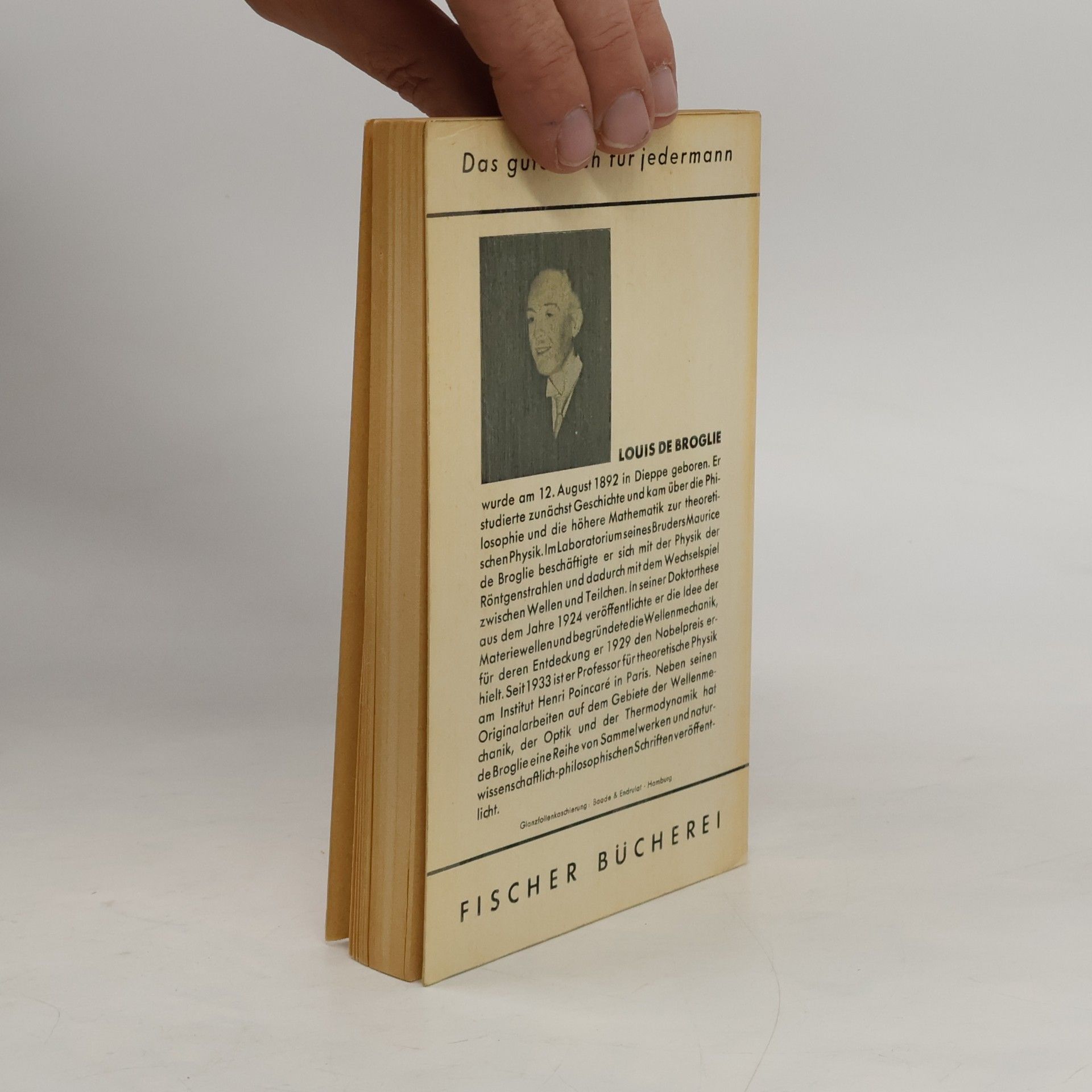 Louis de Broglie Licht und materie