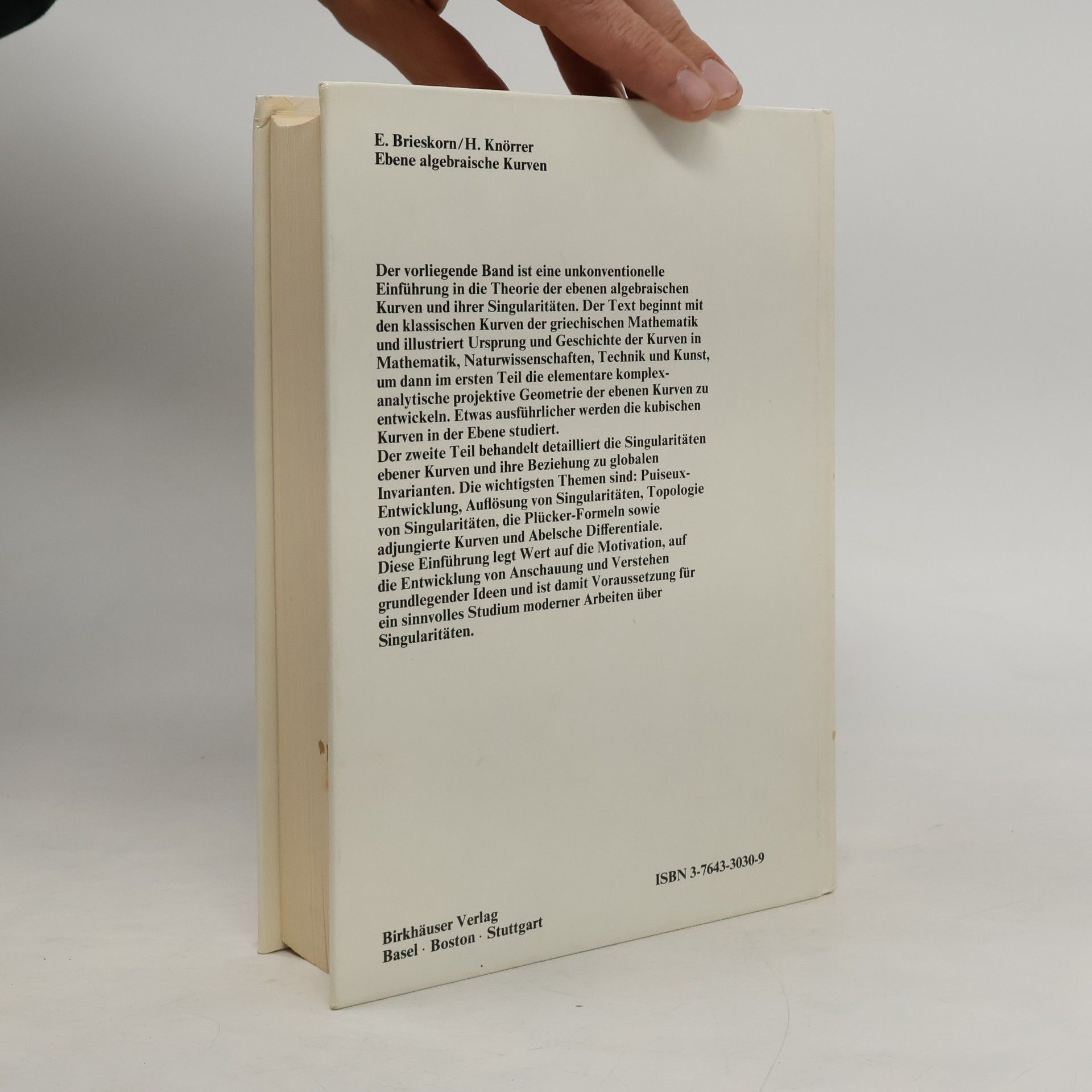 Egbert Brieskorn Ebene algebraische Kurven