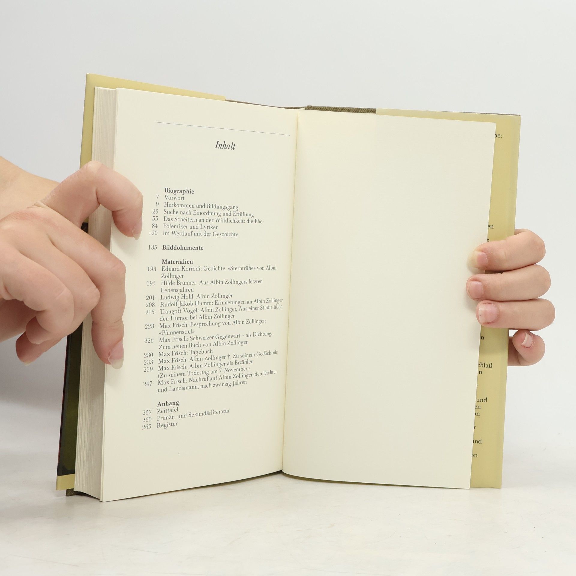 Felix Müller Albin Zollinger Werke. Biographie