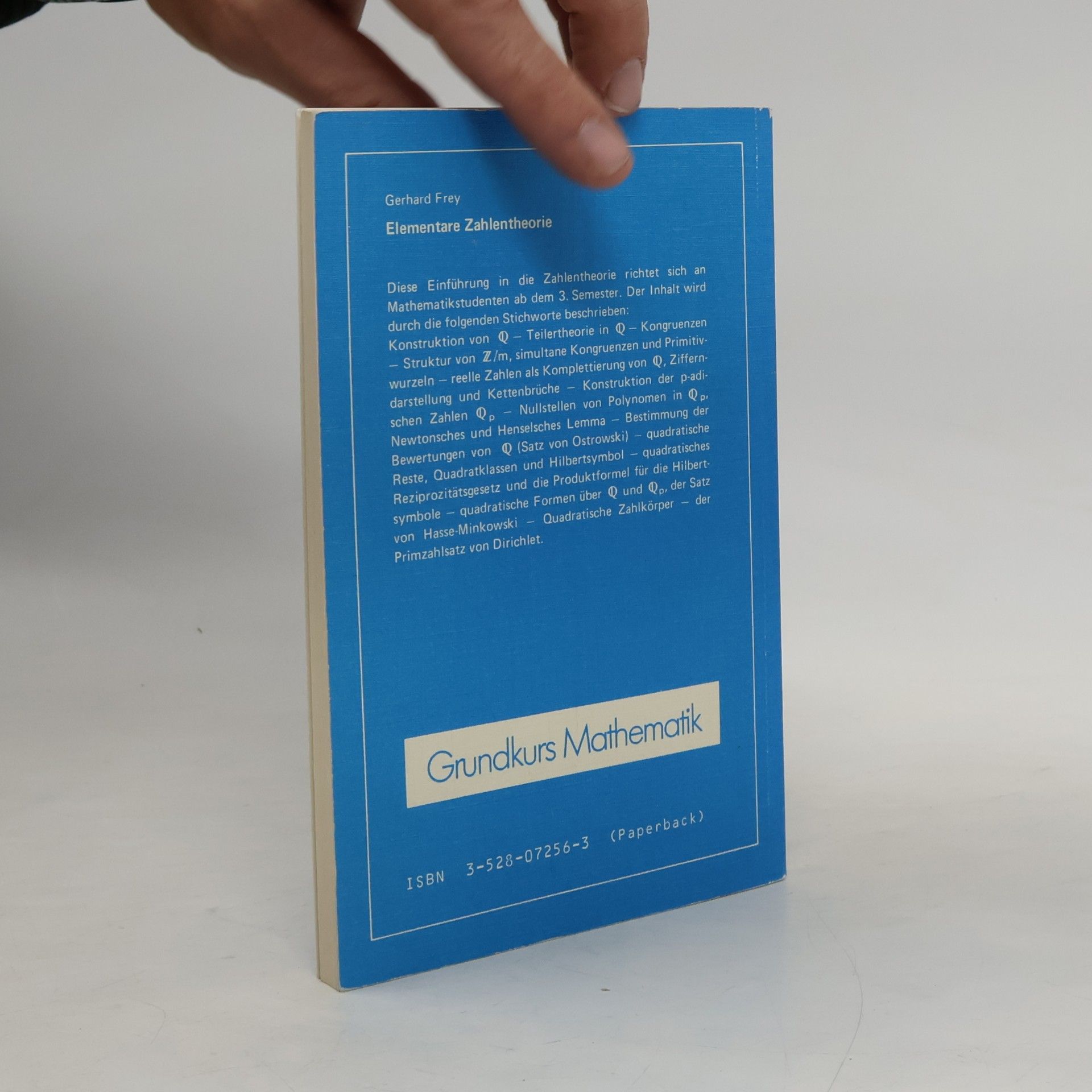 Gerhard Frey-Reininghaus Vieweg Studium - 56: Elementare Zahlentheorie