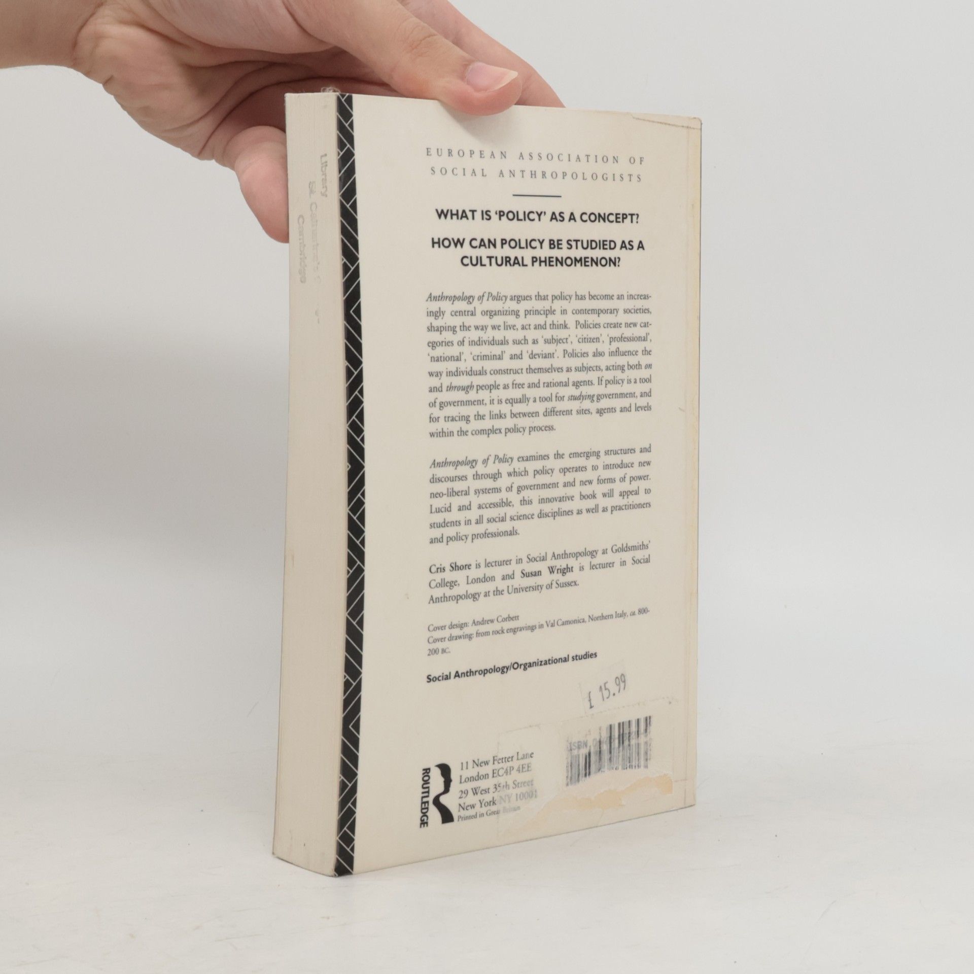 Taylor & Francis Ltd Anthropology of Policy