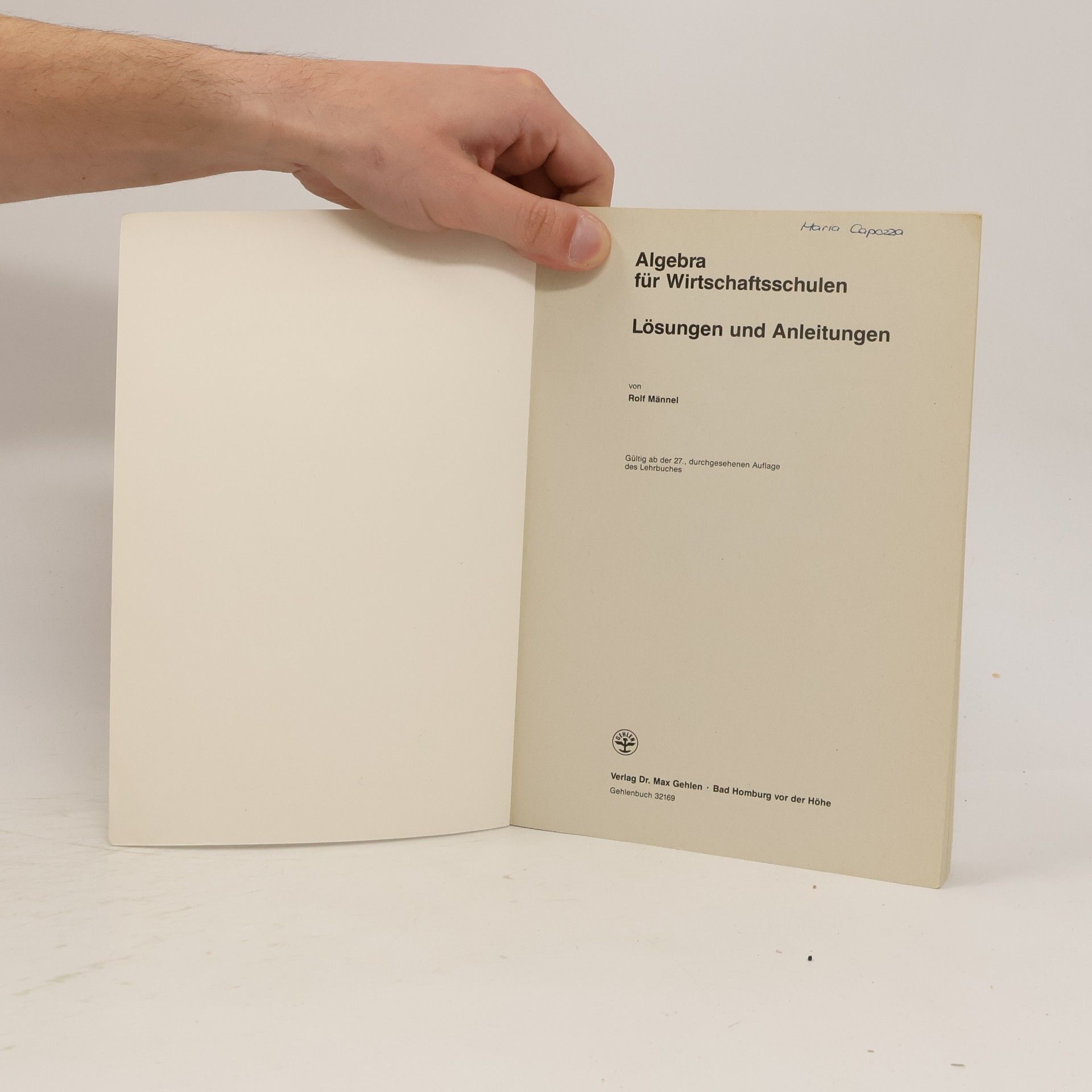Rolf Männel Algebra für Wirtschaftsschulen