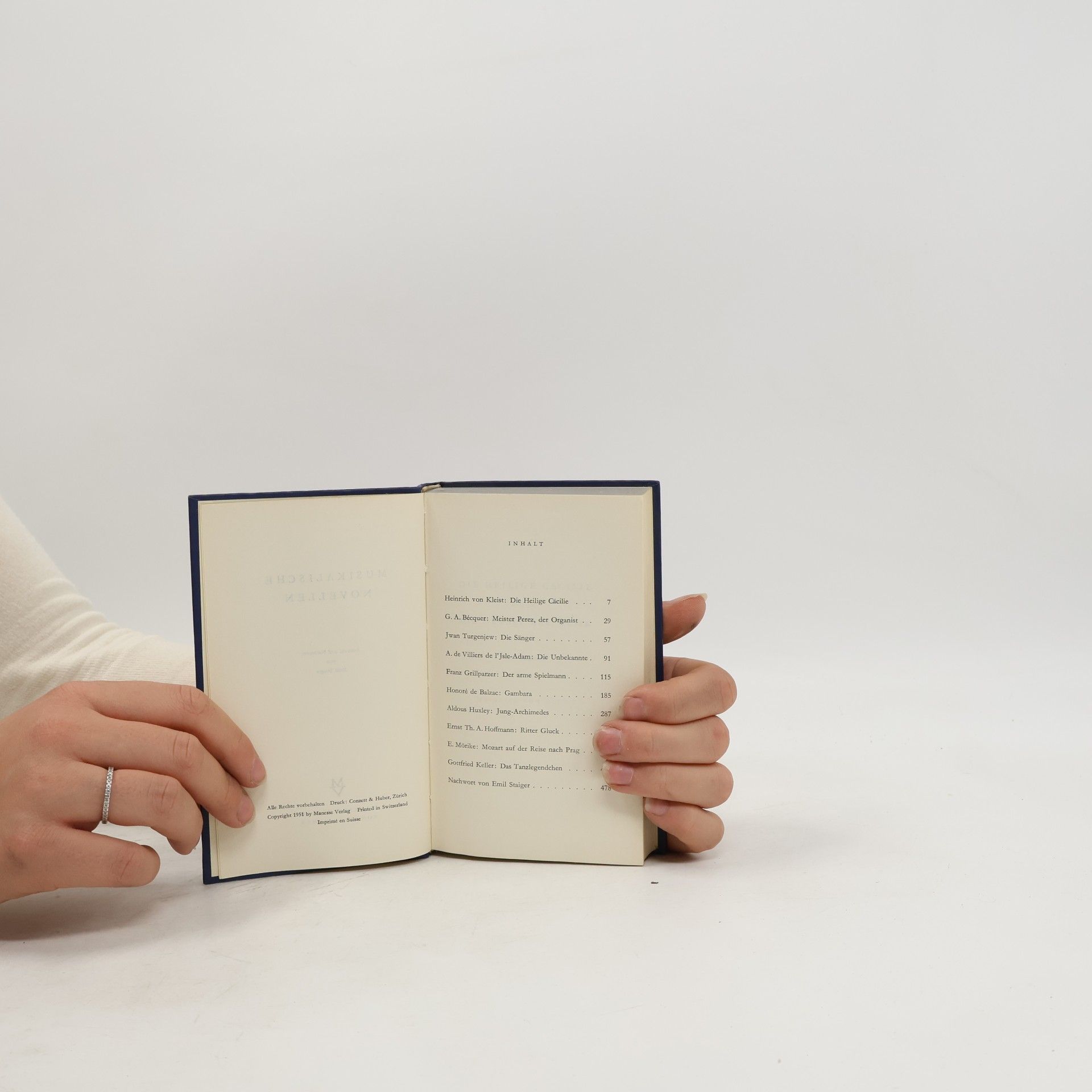 Emil Staiger Musikalische Novellen