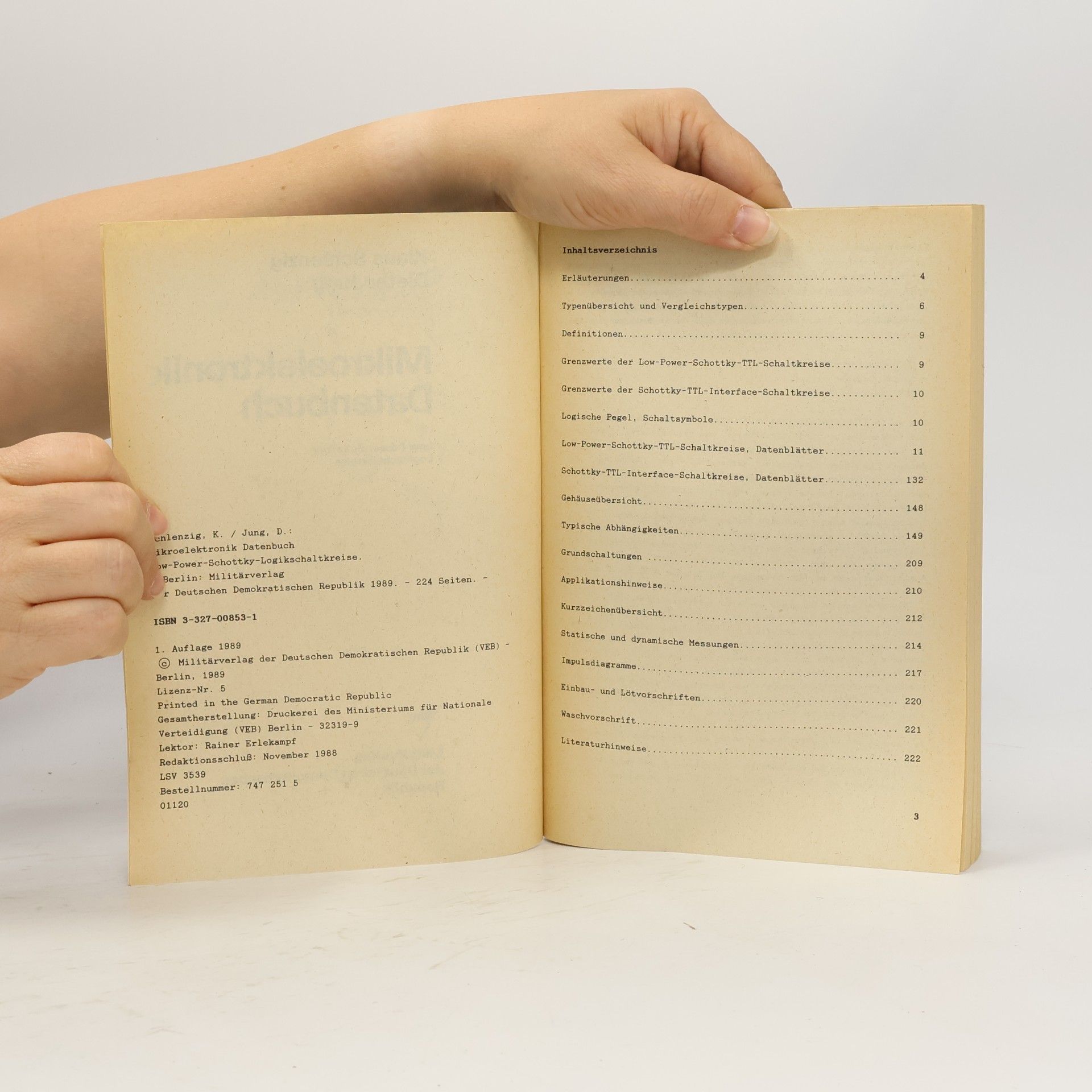 Klaus Schlenzig Mikro-Elektronik Datenbuch