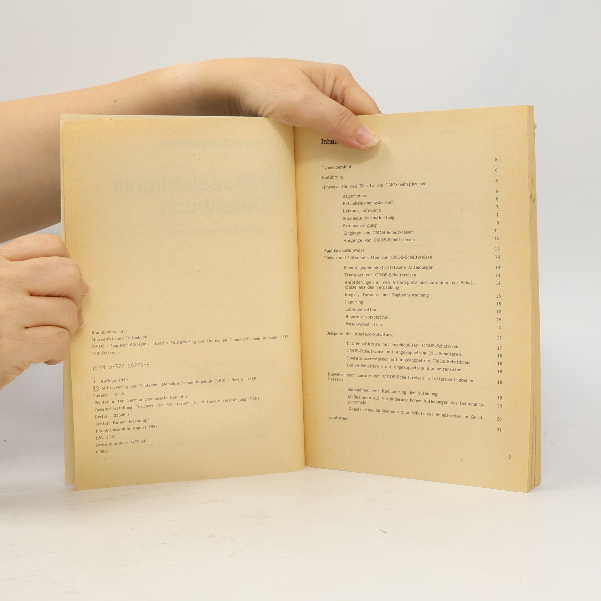 Heinz Rheinländer Mikroelektronik Datenbuch