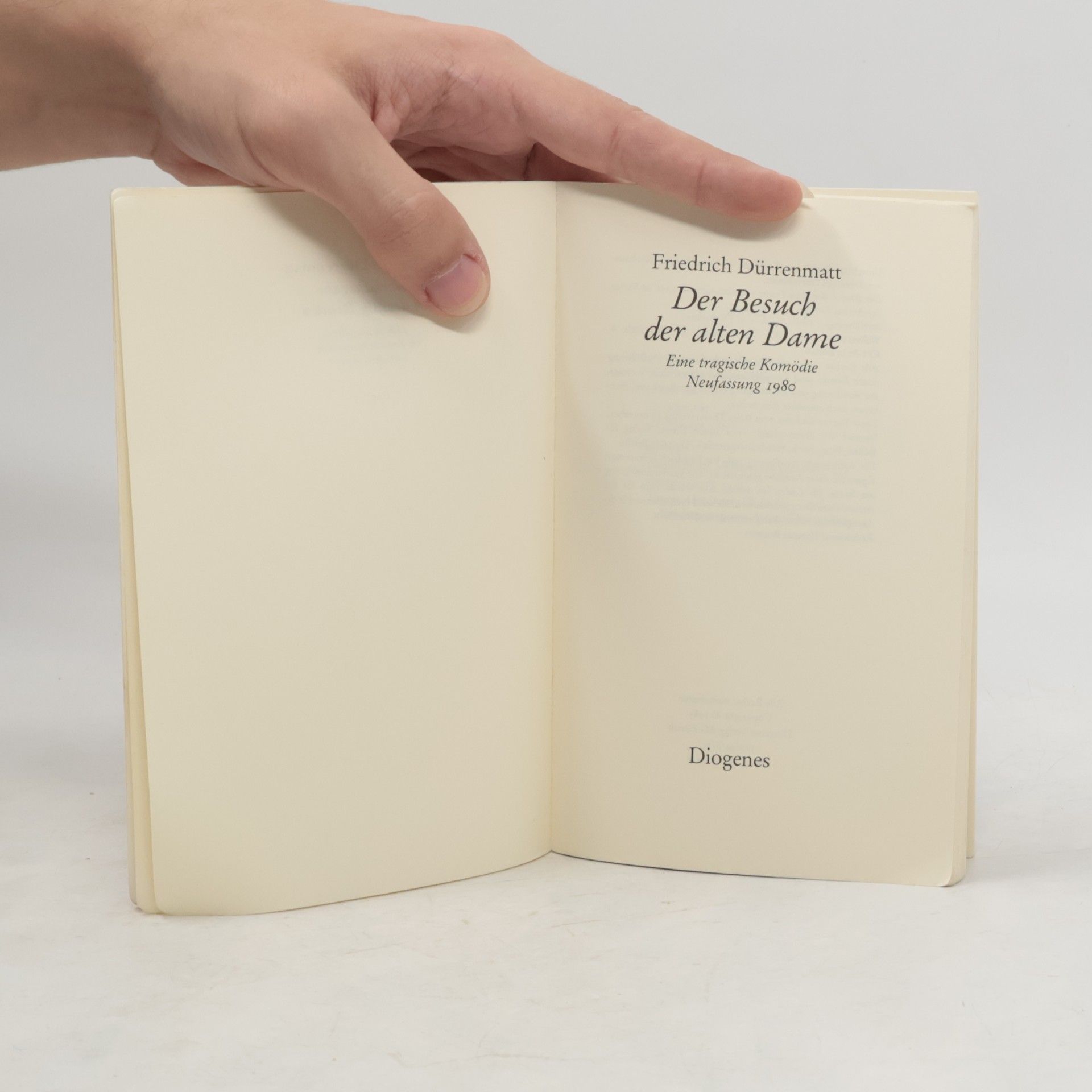 Friedrich Dürrenmatt Der Besuch der alten Dame. Eine tragische Komödie. Neufassung 1980