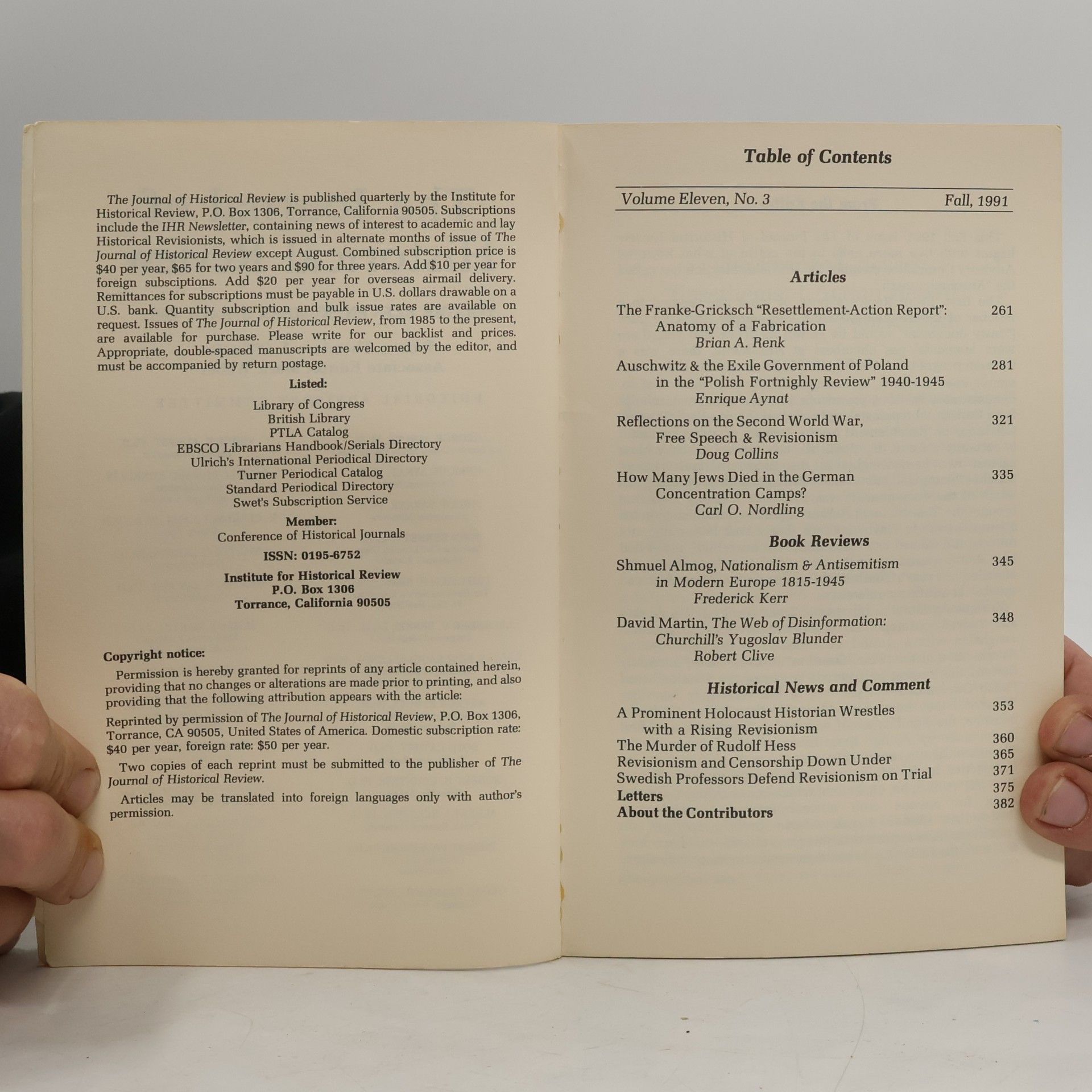 Brian A. Renk The Journal of Historical Review