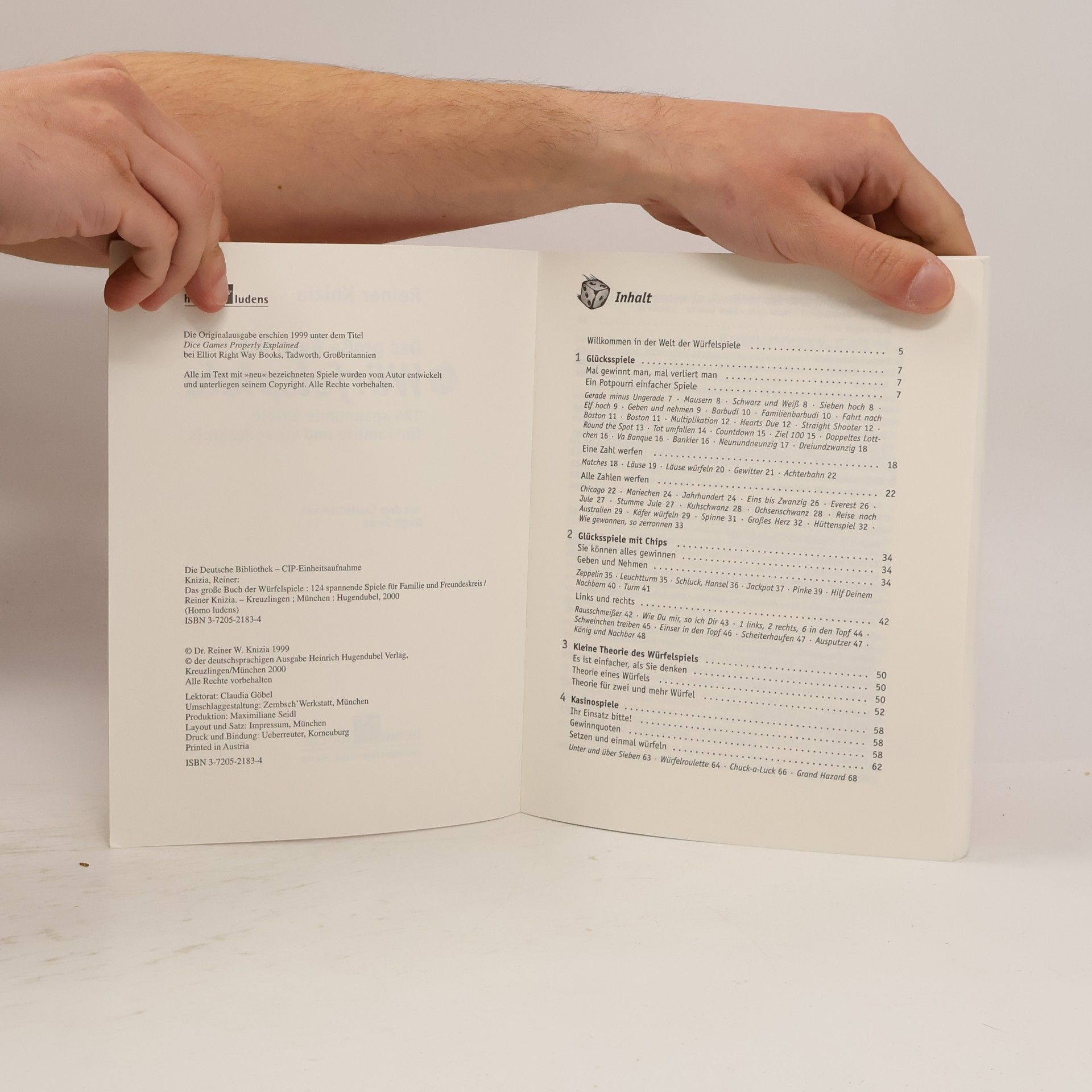 Reiner Knizia Das große Buch der Würfelspiele