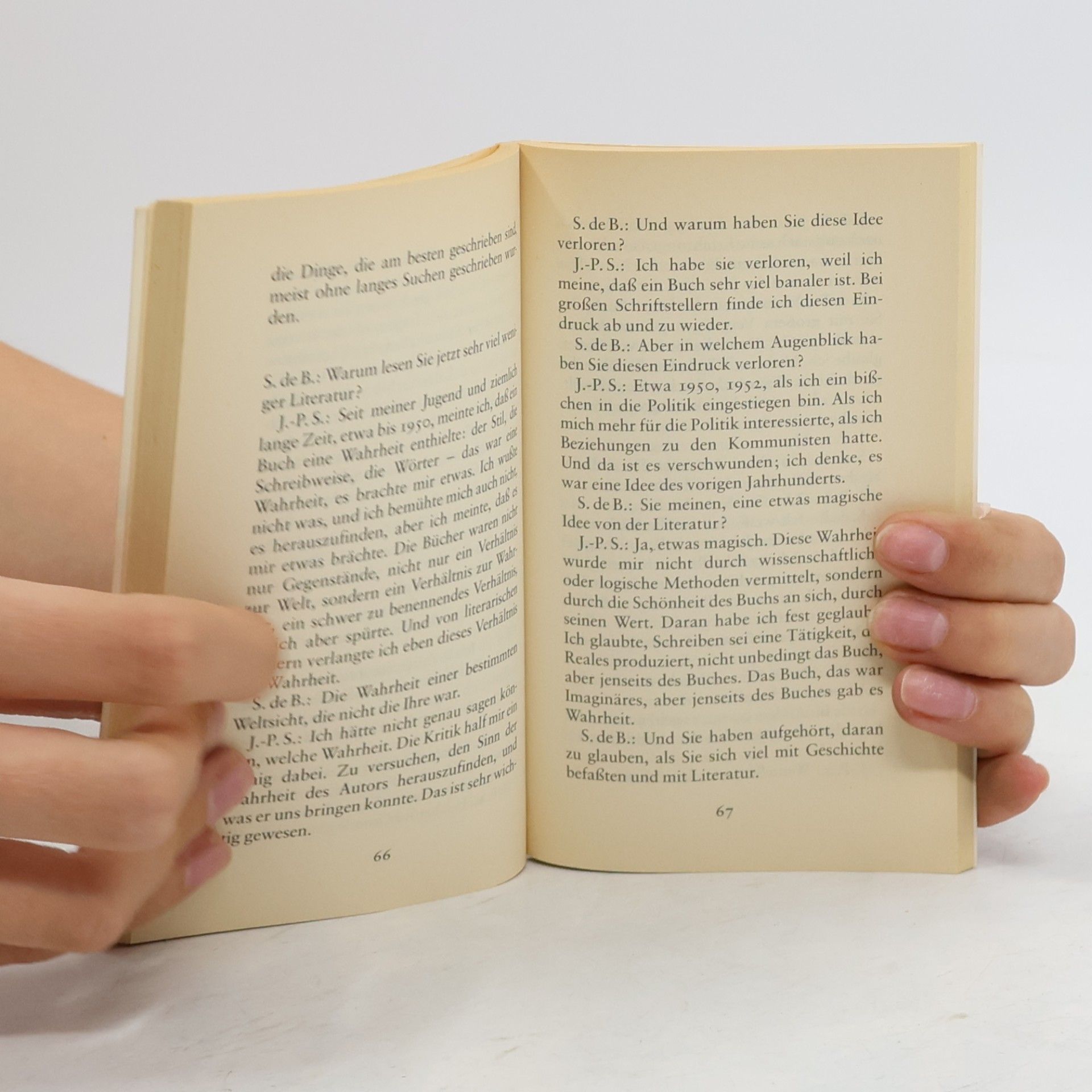 Simone Beauvoir Aus Gesprächen mit Jean-Paul Sartre