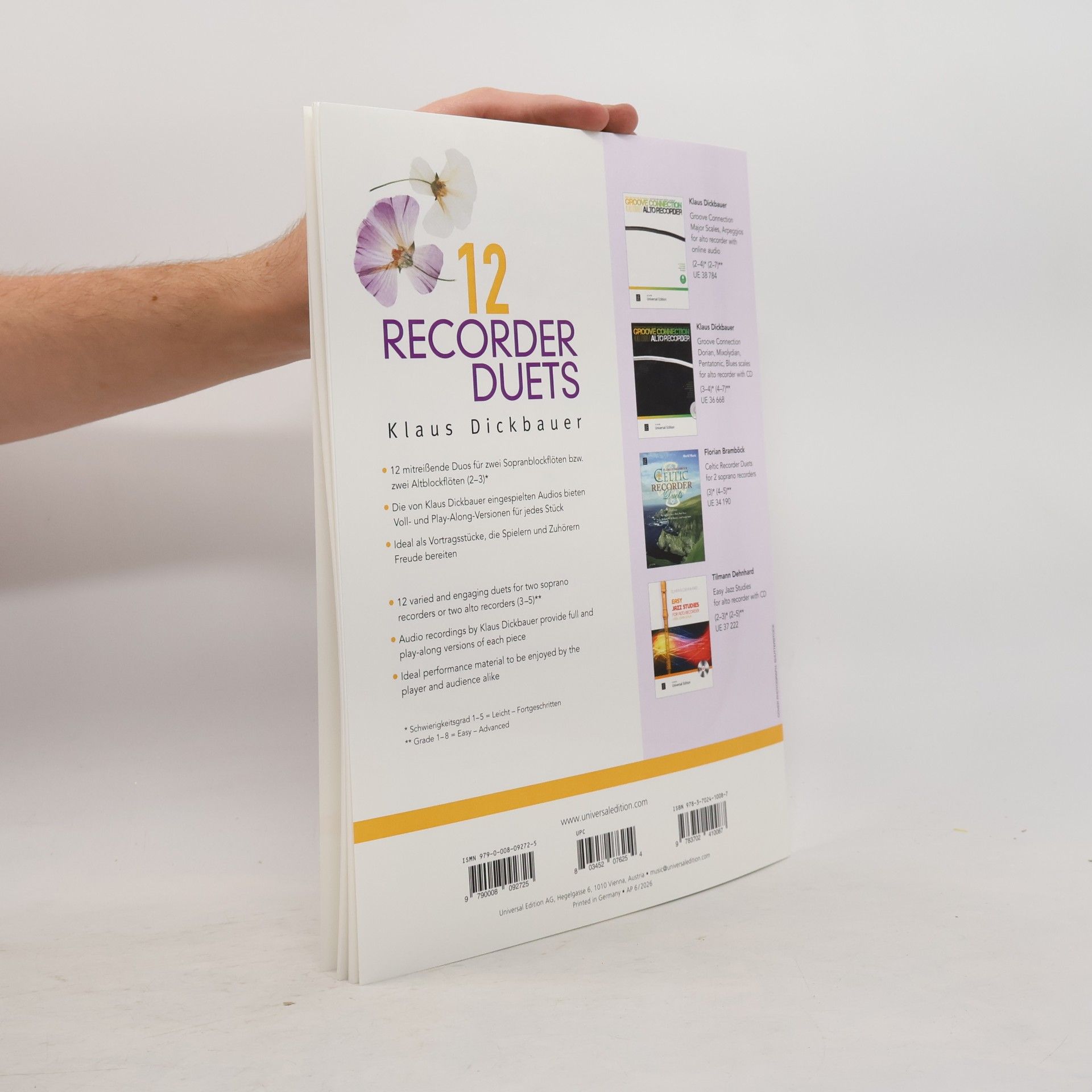 Klaus Dickbauer 12 Recorder Duets
