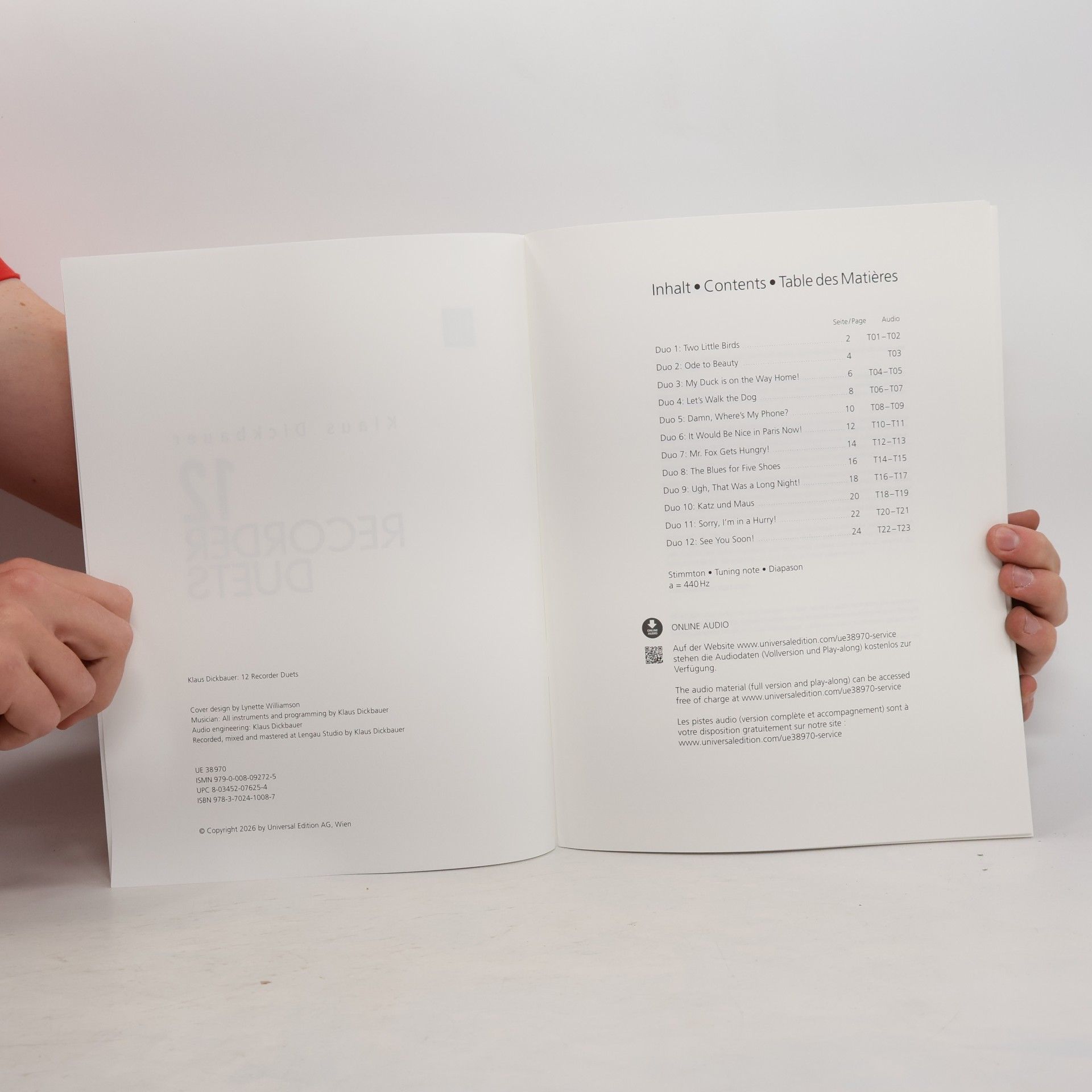 Klaus Dickbauer 12 Recorder Duets