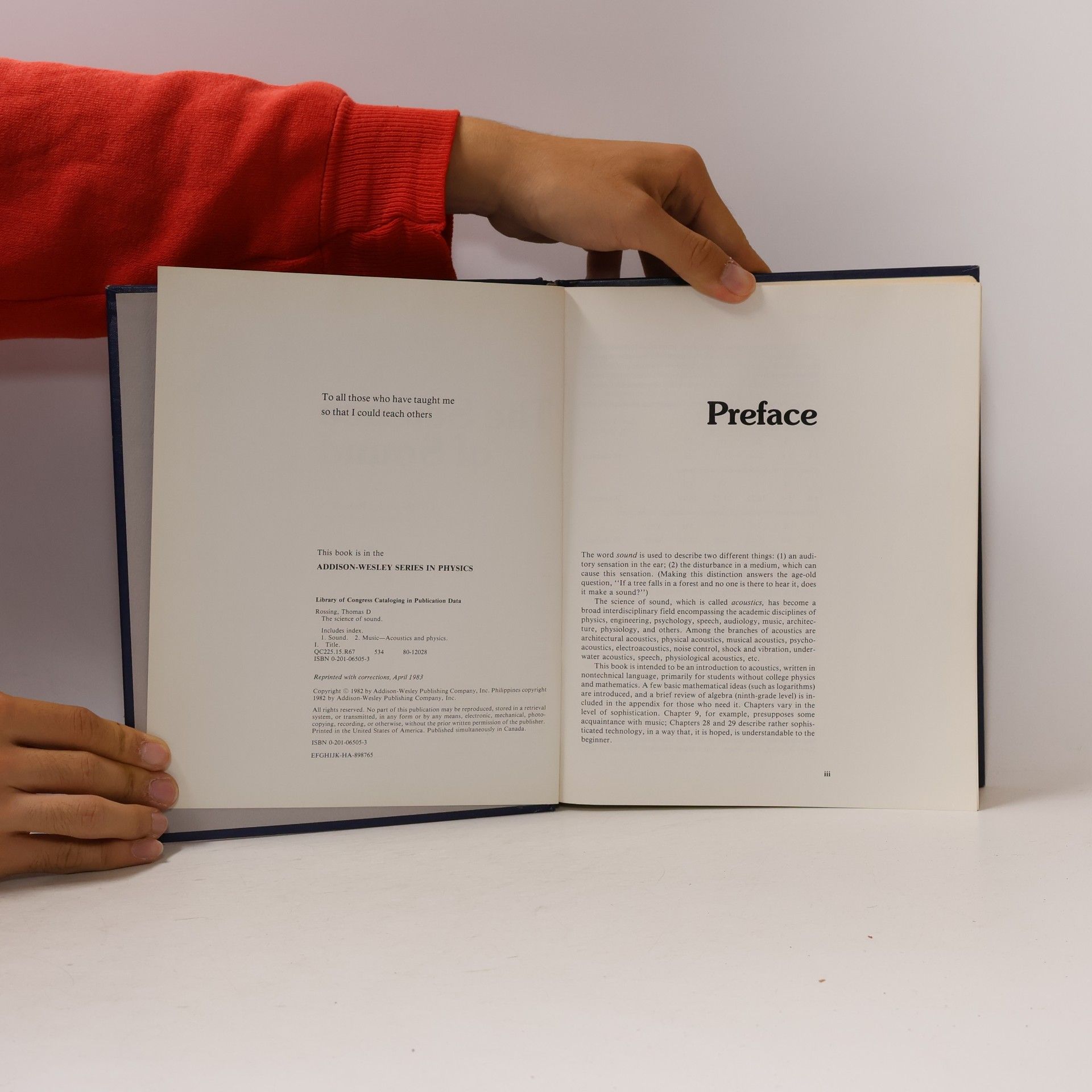 Thomas D. Rossing Addison-Wesley Series in Physics: The Science of Sound