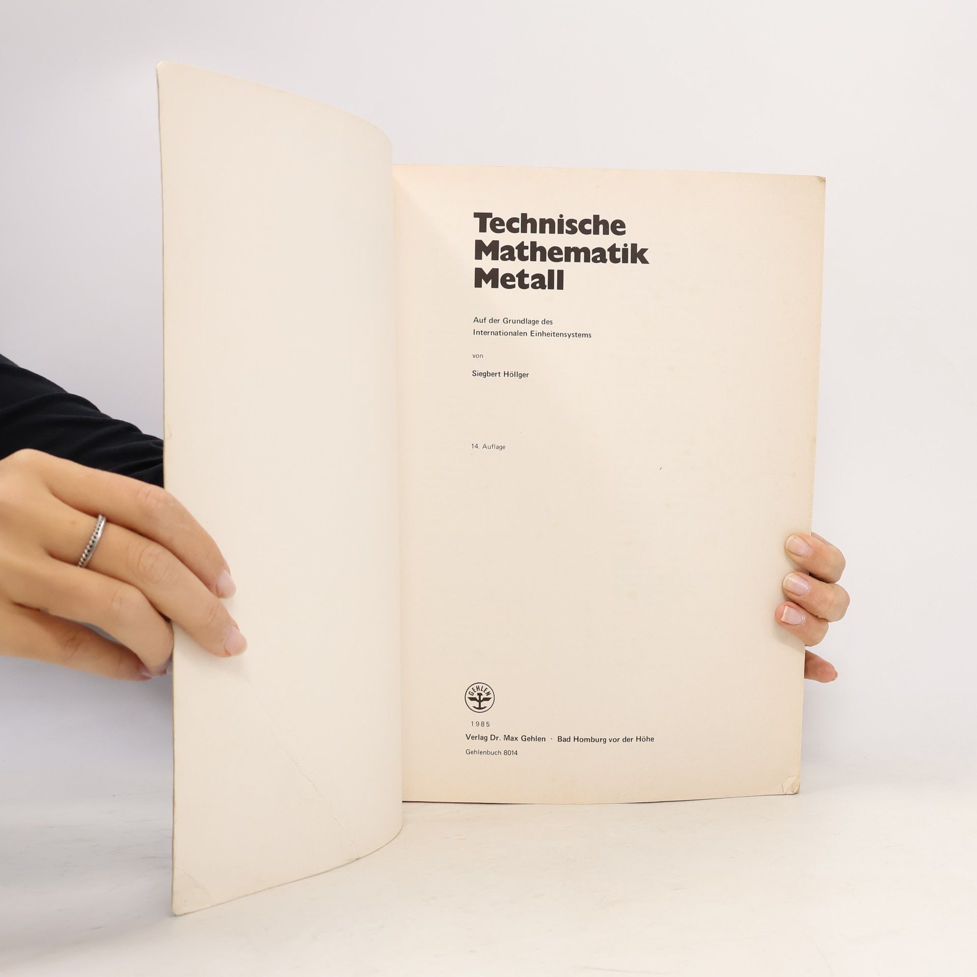 Siegbert Höllger Technische Mathematik Metall