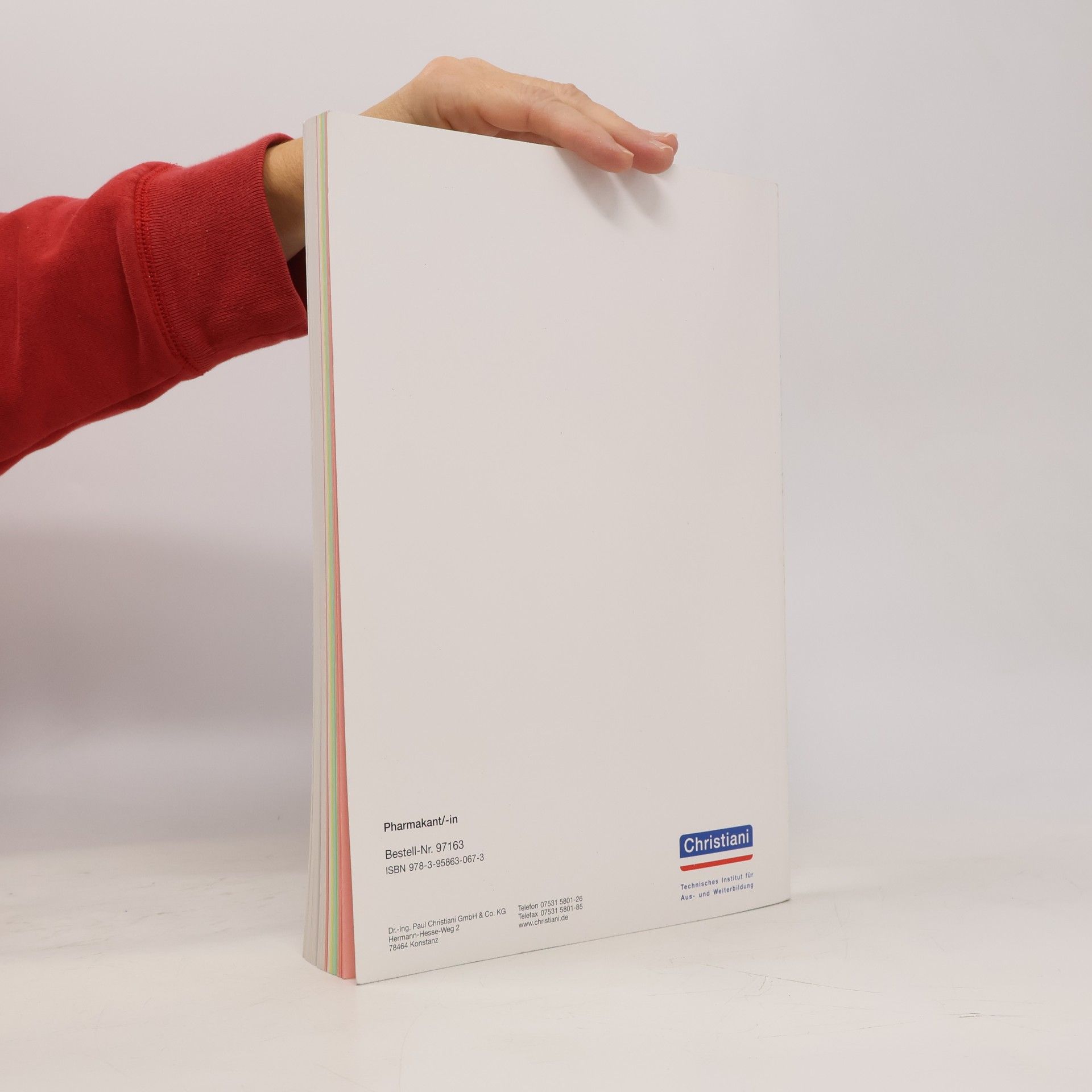 Dr.-Ing. Paul Christiani GmbH & Co. KG PAL-Prüfungsbuch für den schriftlichen Teil der Abschlussprüfungen Pharmakant/-in Verordnung vom 10. Juni 2009