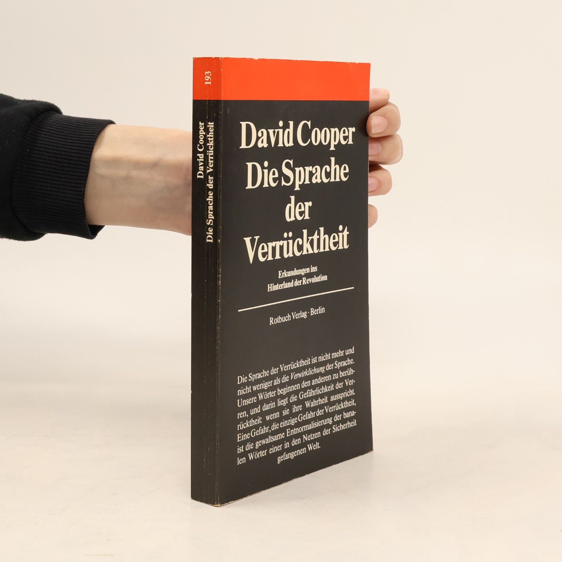 David Cooper Die Sprache der Verrücktheit