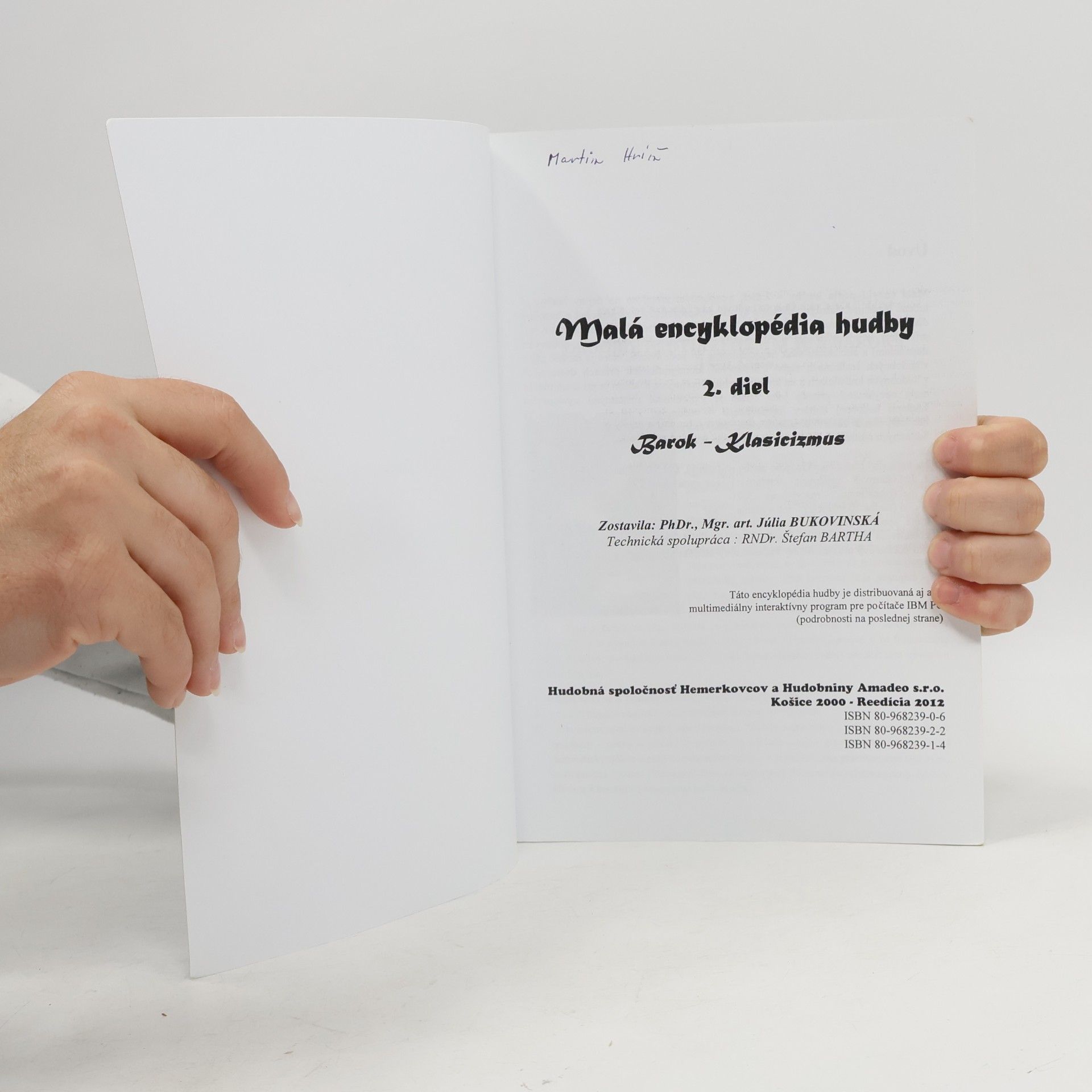 Júlia Bukovinská Malá encyklopédia hudby 2. diel