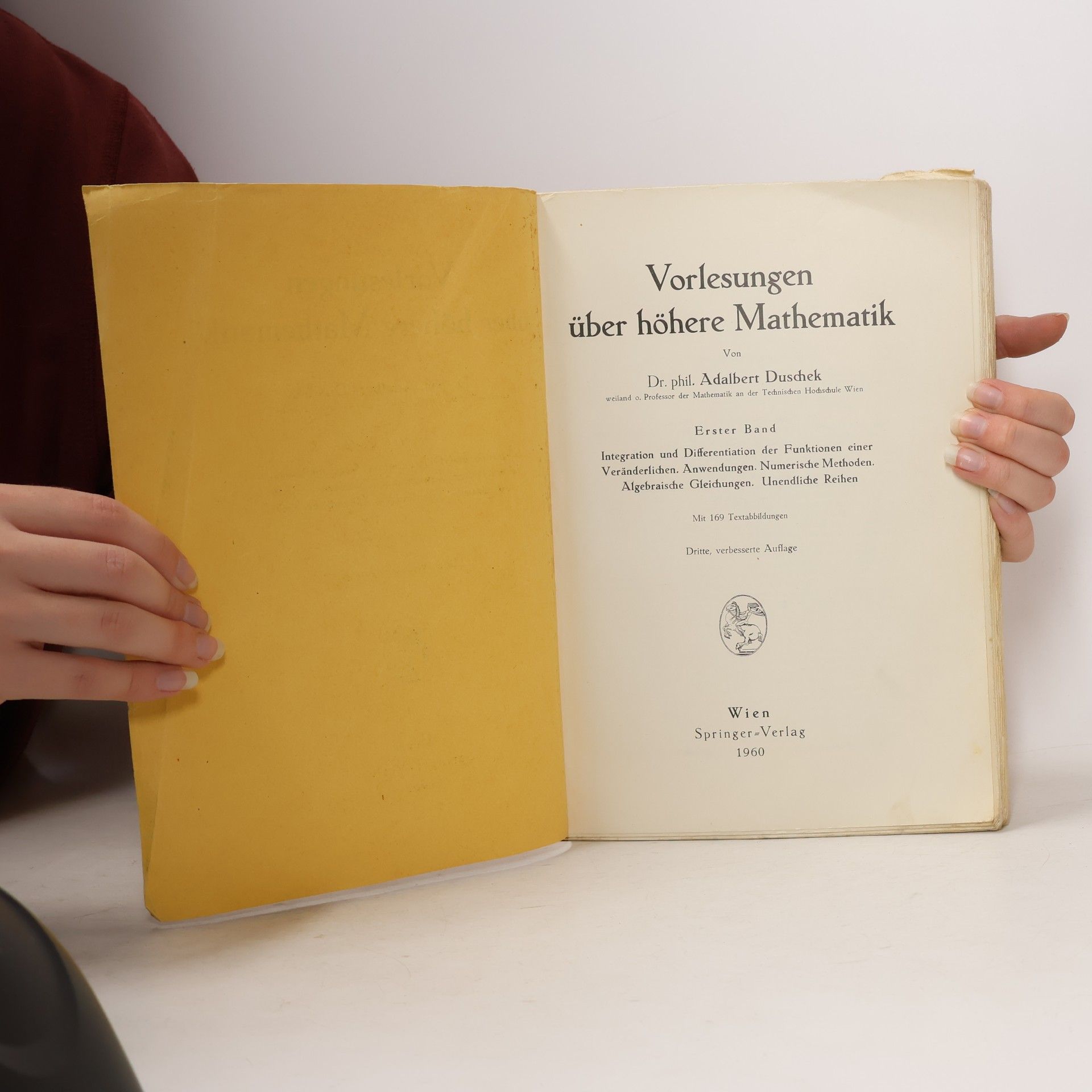 Adalbert Duschek Vorlesungen über höhere Mathematik