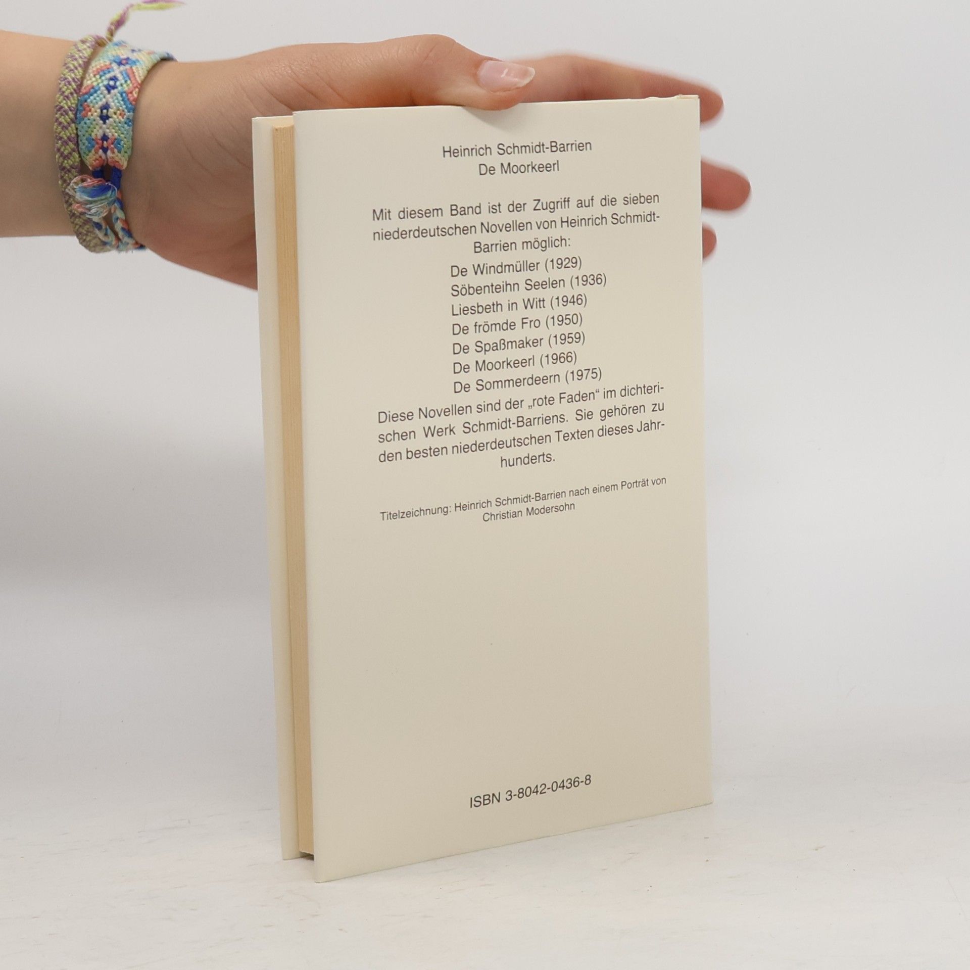Heinrich Schmidt-Barrien De Moor Keerl - Söben plattdütsche Novellen