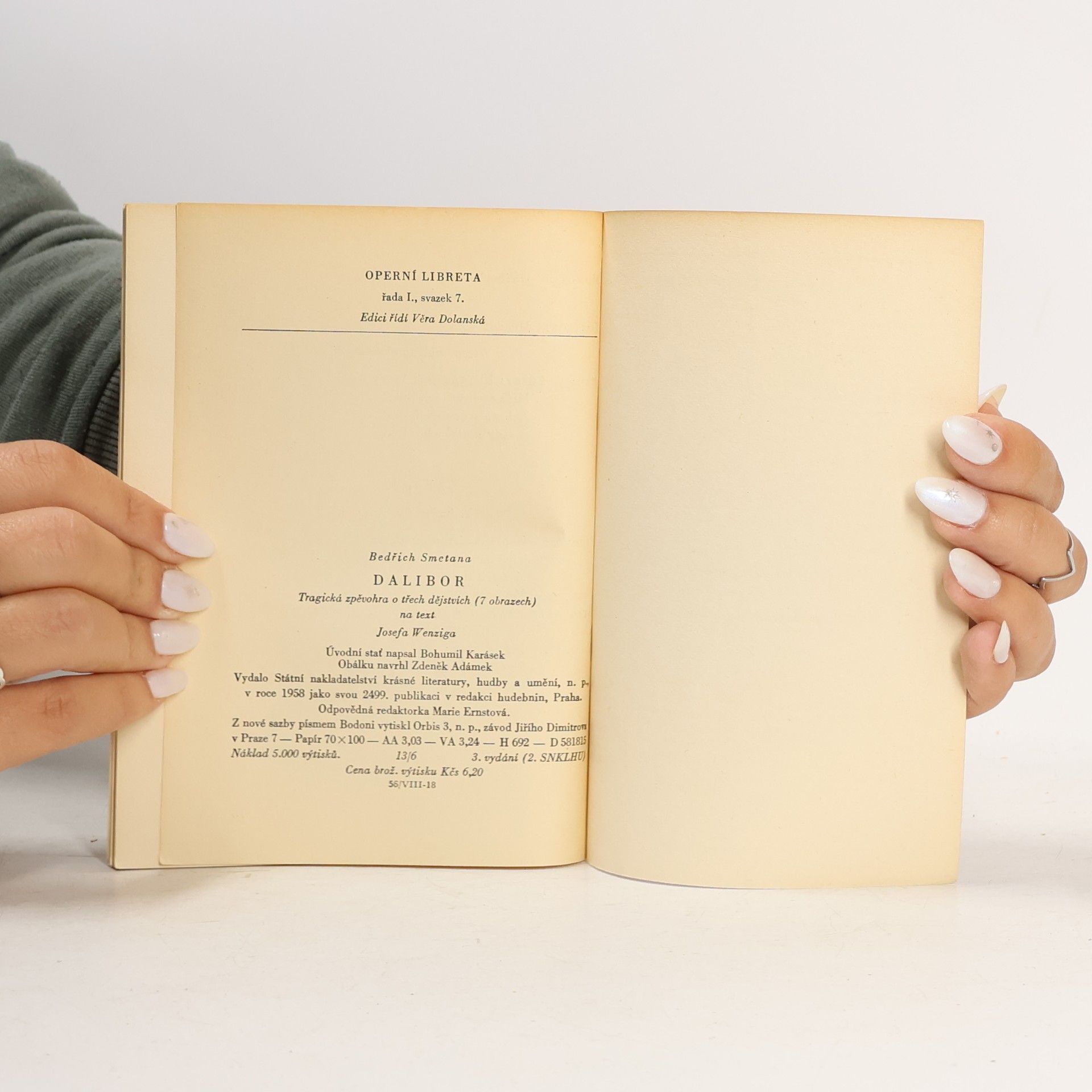Bedřich Smetana Operní libreta. Dalibor