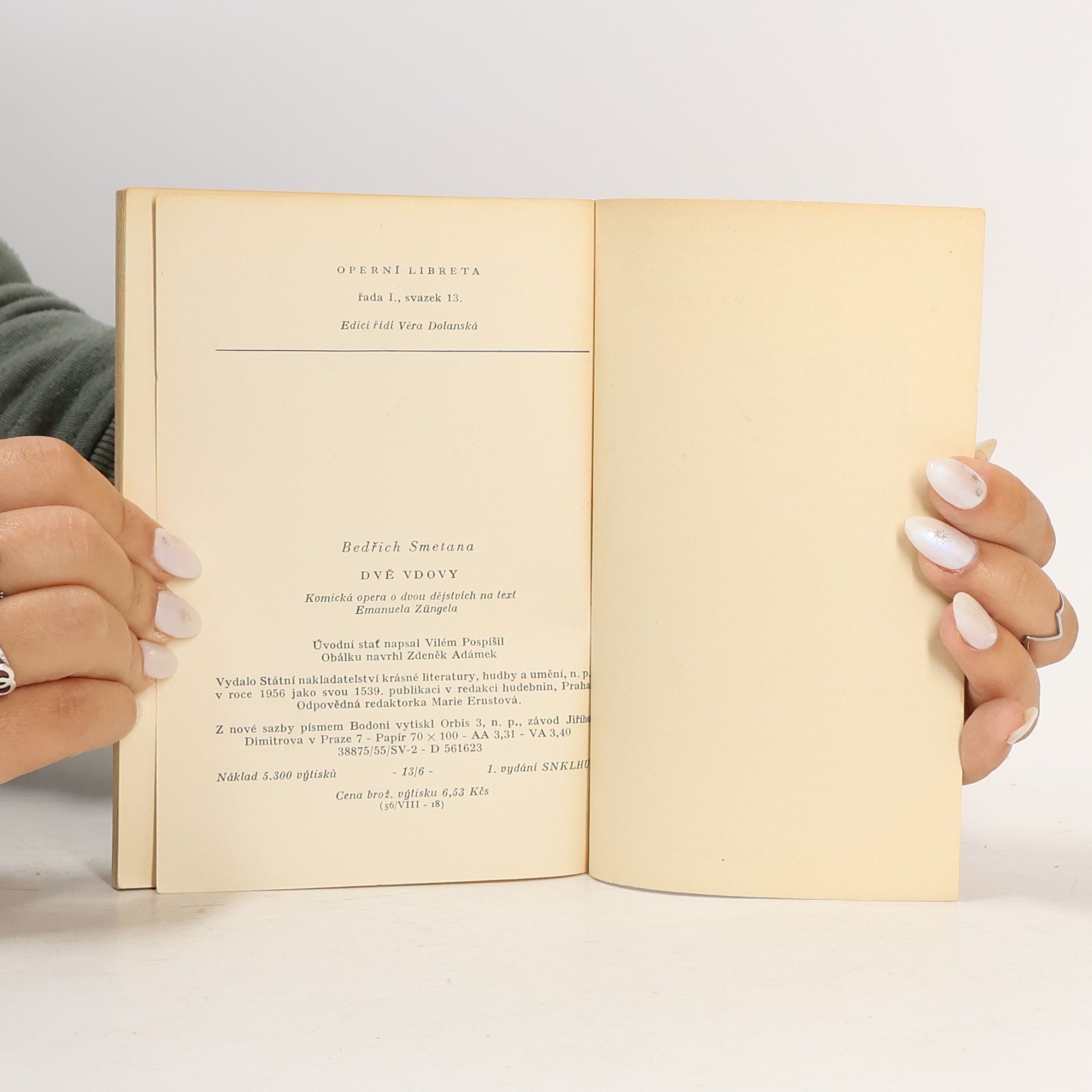 Bedřich Smetana Operní libreta I-13. Dvě vdovy