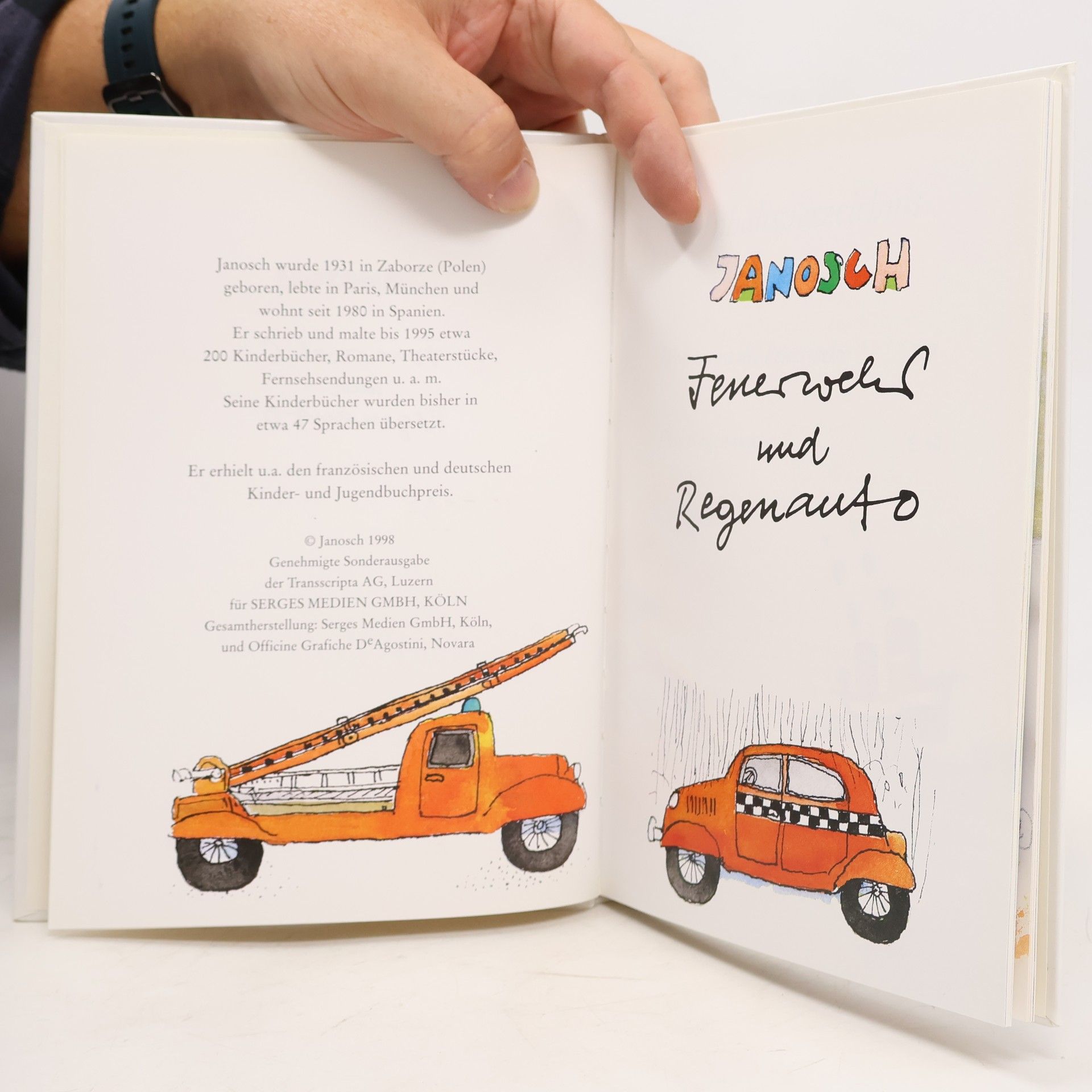 Janosch Feuerwehr und Regenauto