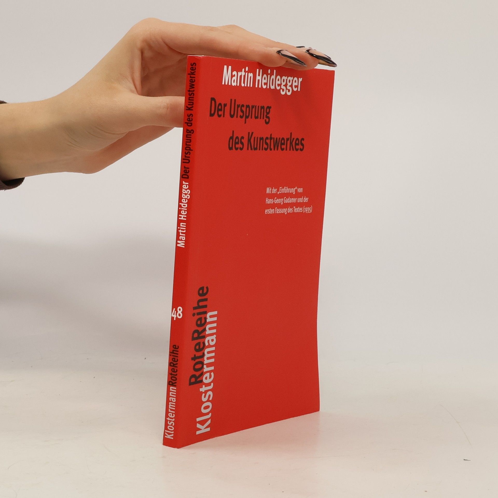 Martin Heidegger Der Ursprung des Kunstwerkes