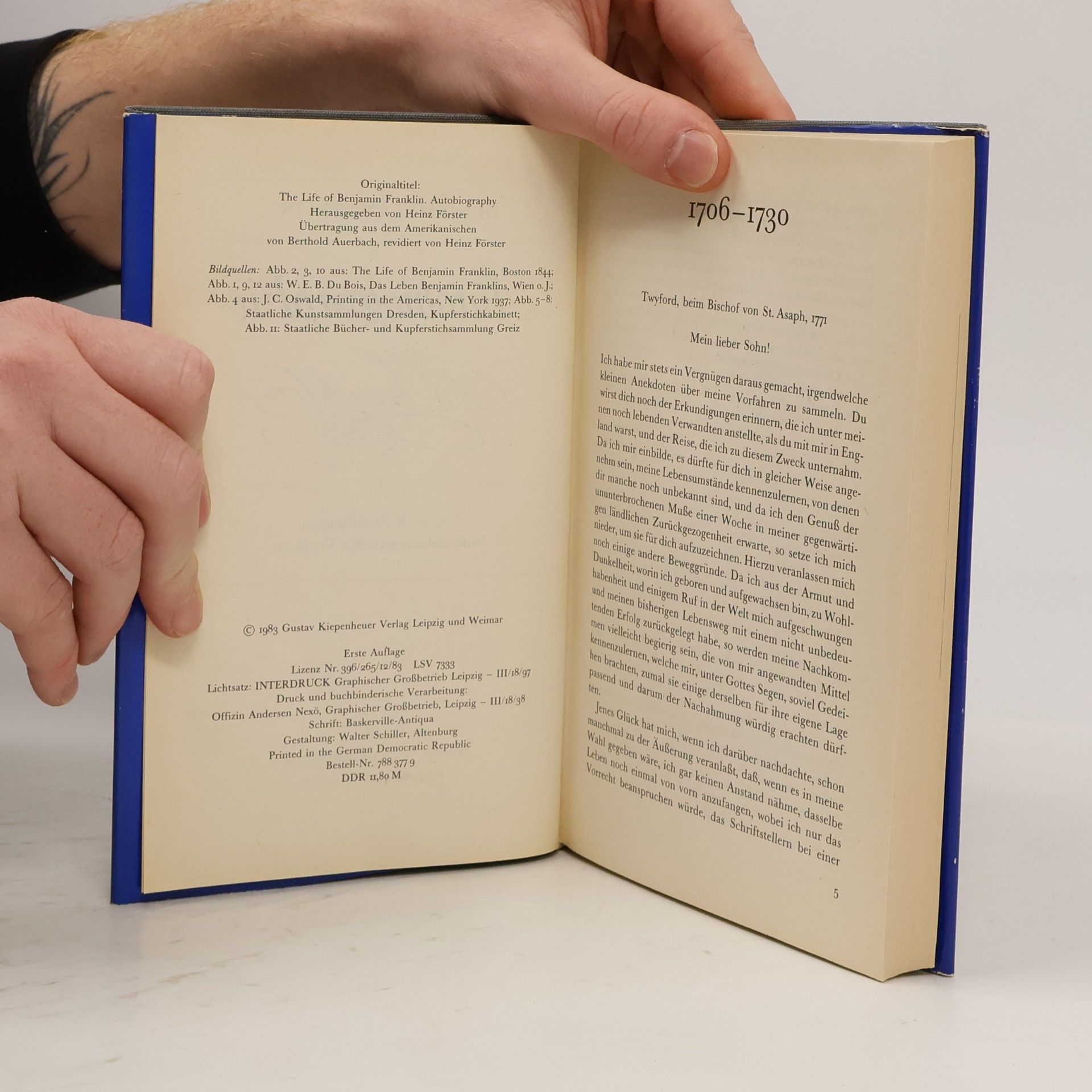 Benjamin Franklin Autobiographie