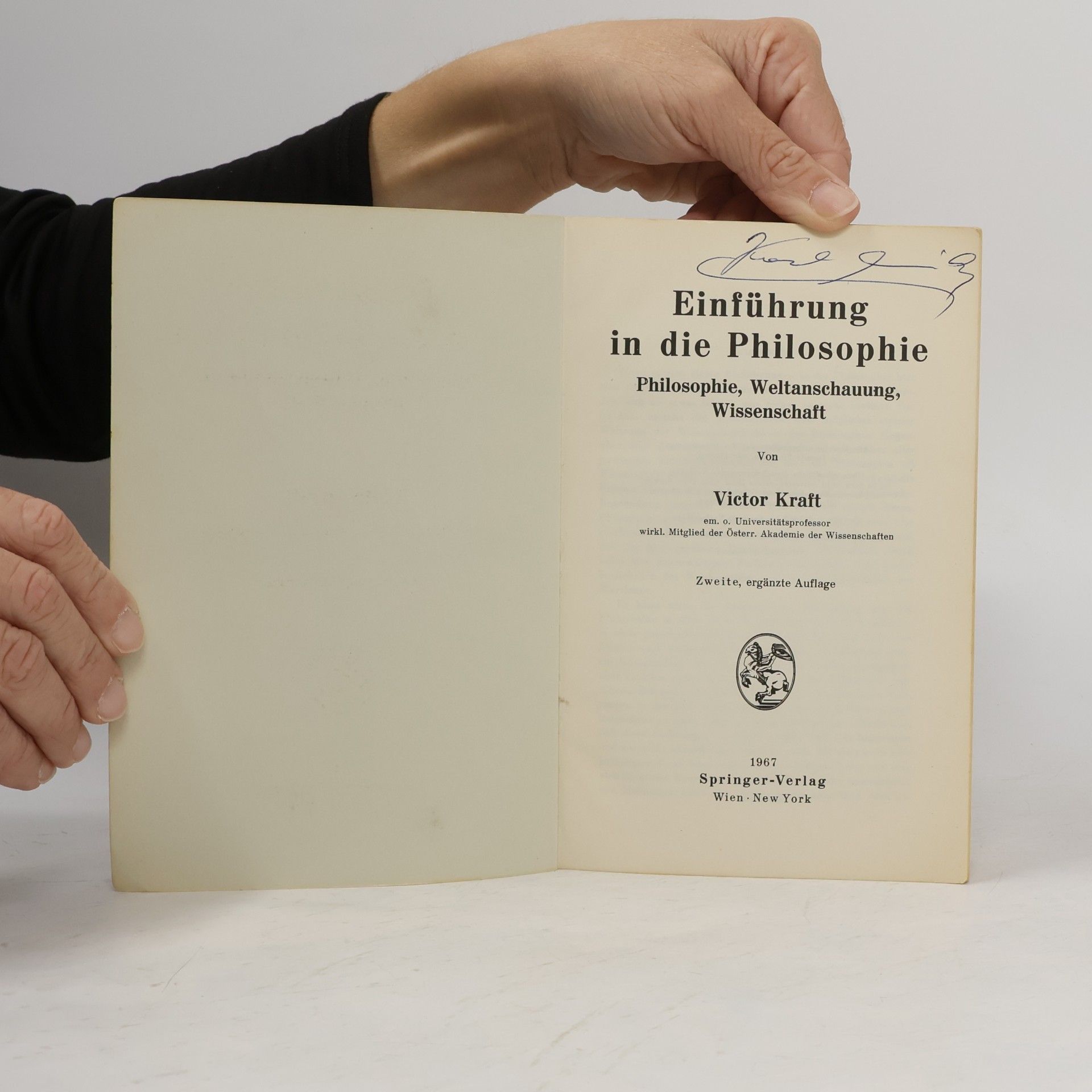 Victor Kraft Einführung in die Philosophie