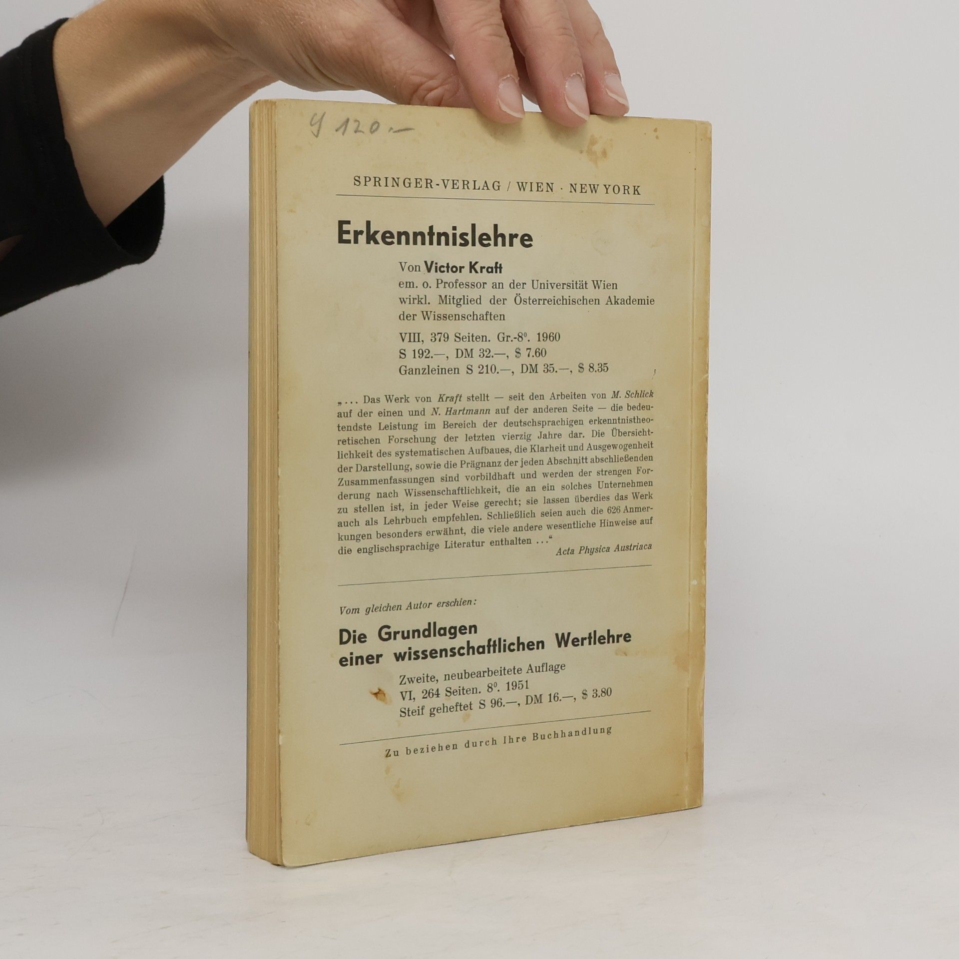 Victor Kraft Einführung in die Philosophie