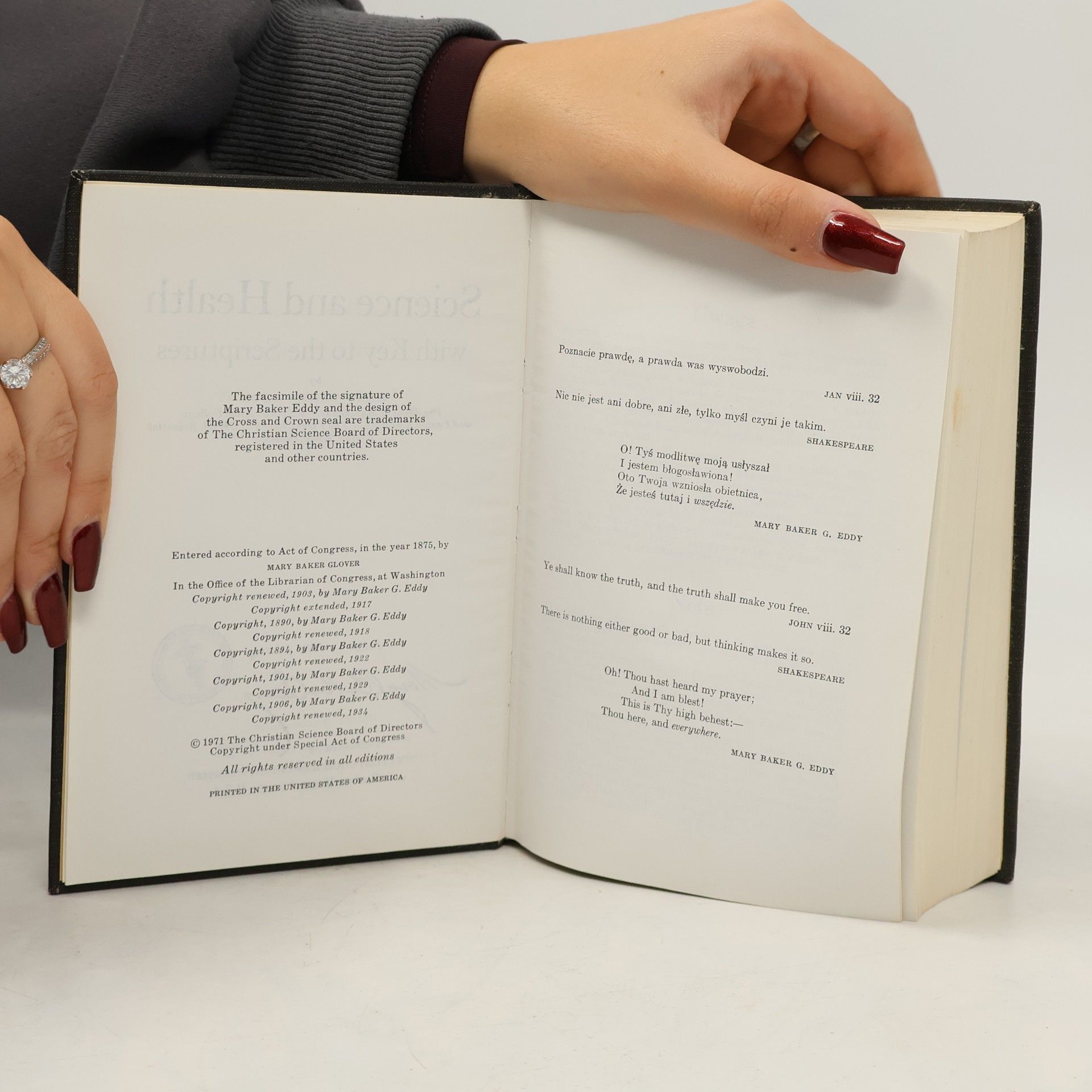 Mary Bakerová Eddyová Science and Health with Key to the Scriptures