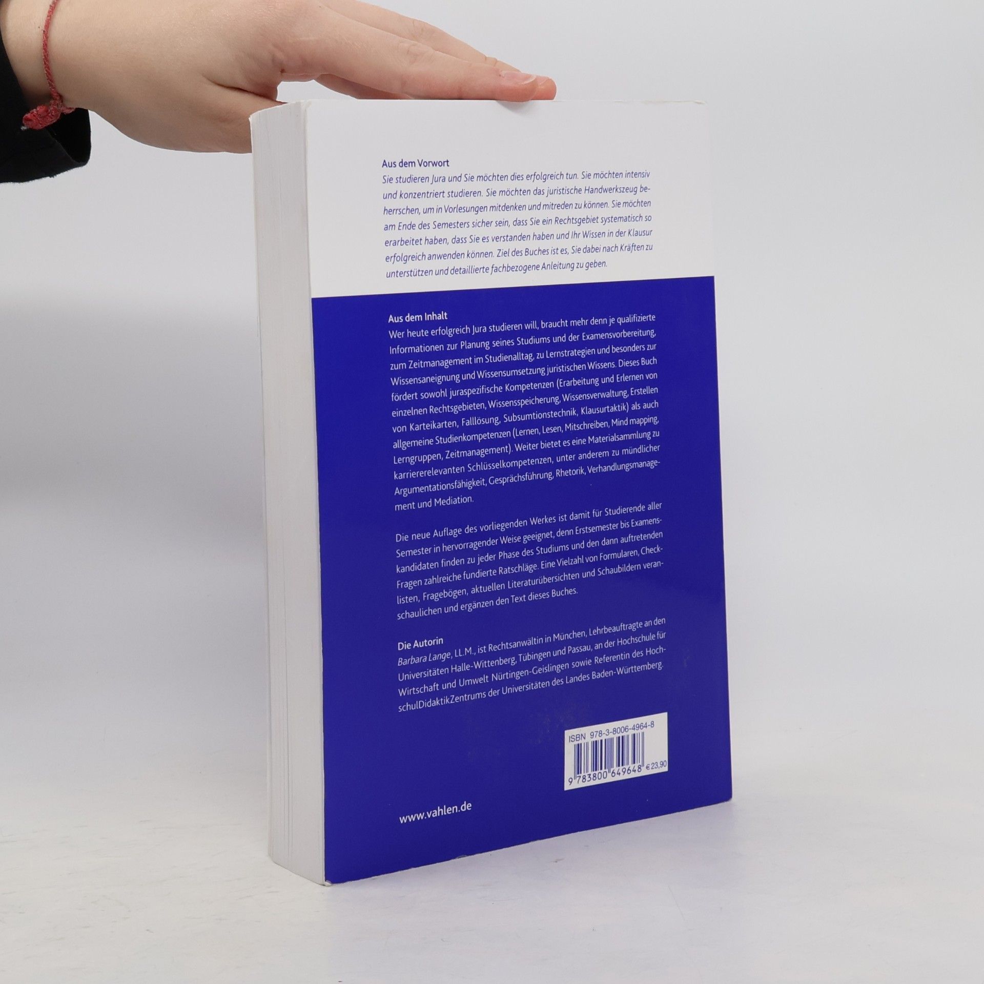 Barbara Lange Jurastudium erfolgreich