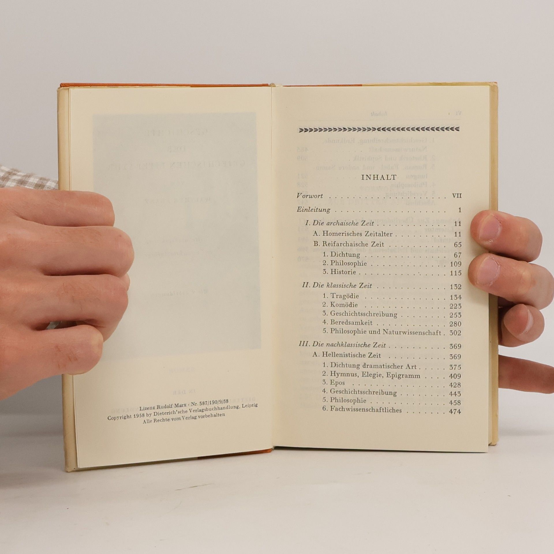 Walther Kranz Geschichte der Griechischen Literatur