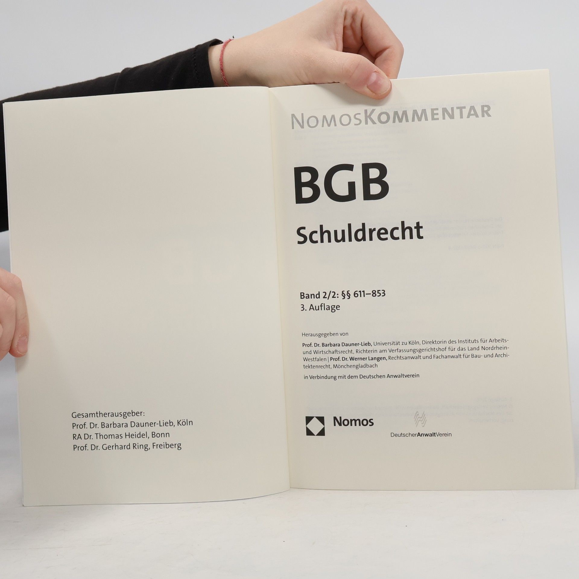 Barbara Dauner Lieb NomosKommentar - 2/2: BGB Schuldrecht