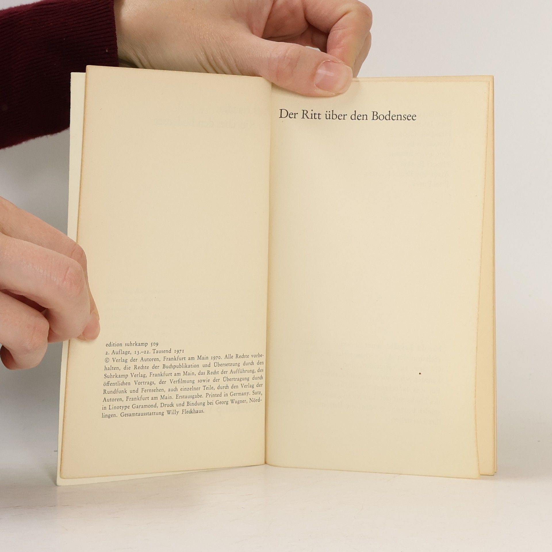 Peter Handke Der Ritt über den Bodensee