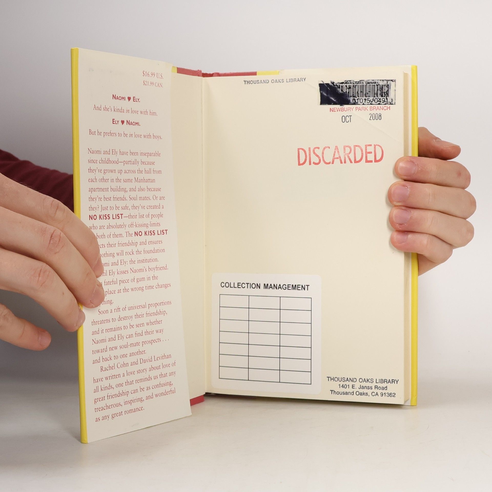 Rachel Cohn Naomi and Ely's No Kiss List