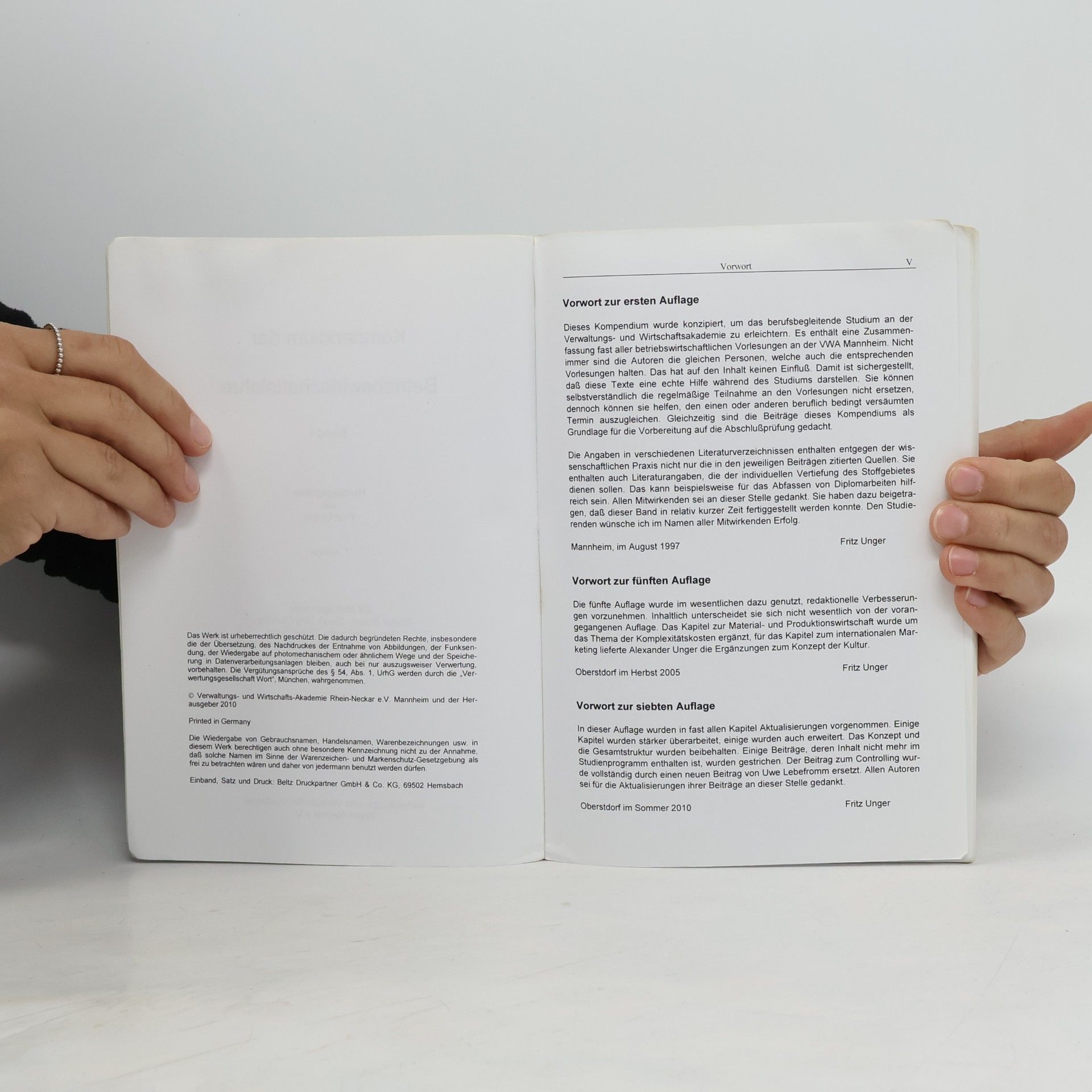 kolektiv Kompendium der Betriebswirtschaftslehre I