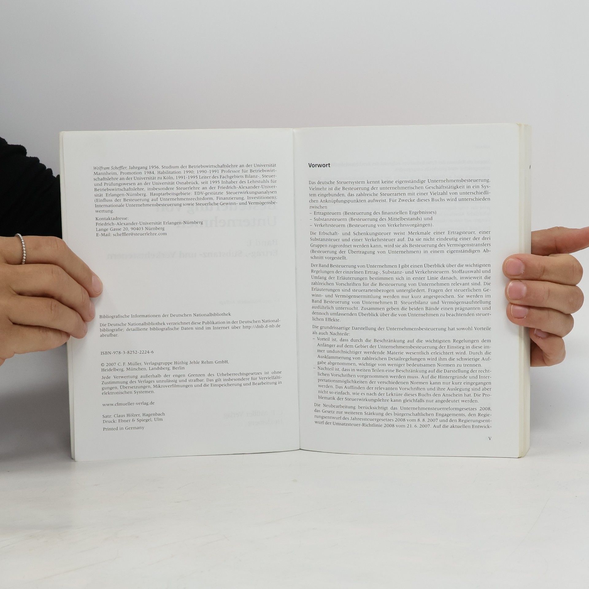 Wolfram Scheffler Besteuerung von Unternehmen I