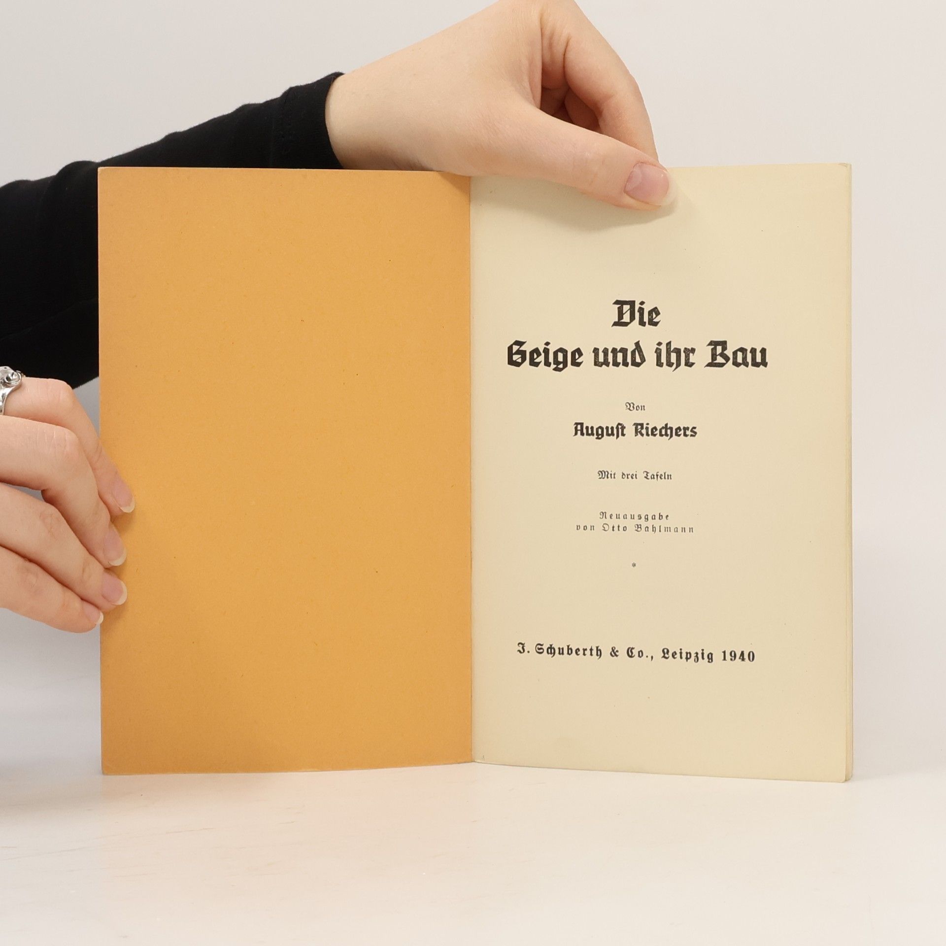 August Riechers Die Geige und ihr Bau