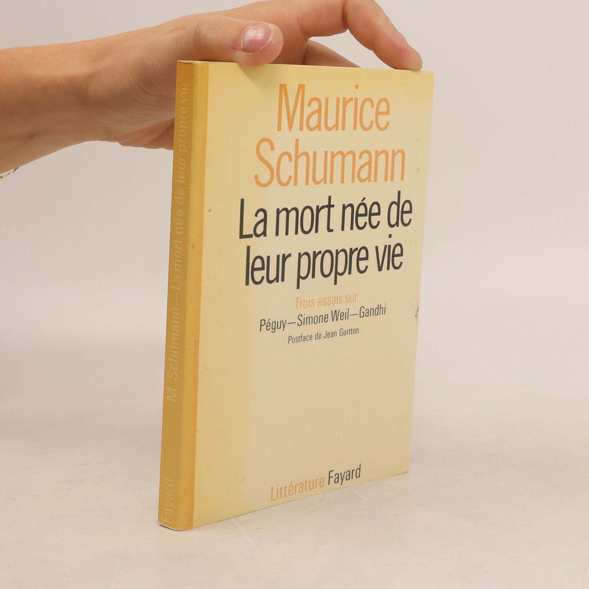Maurice Schumann La mort née de leur propre vie