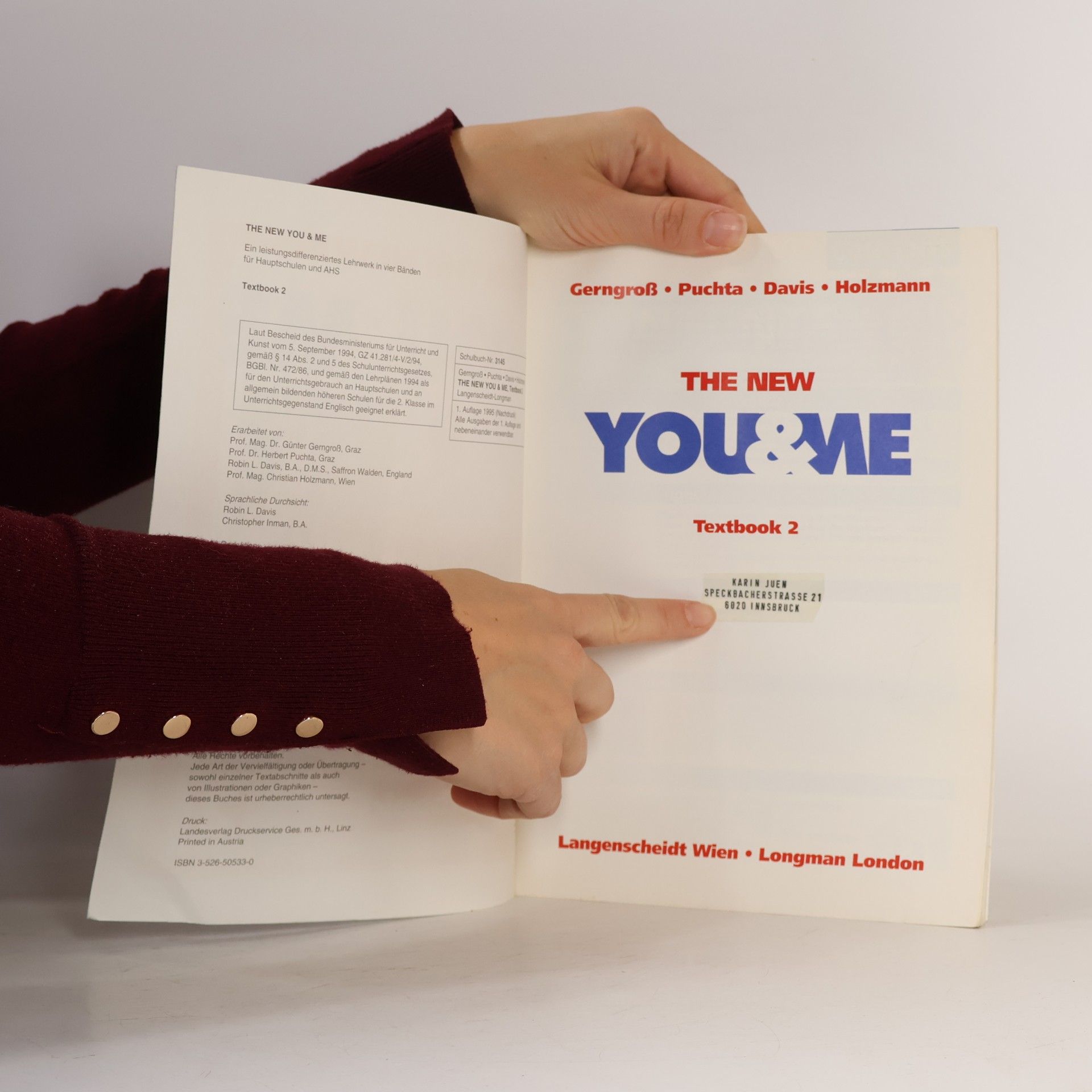 Collectif d'auteurs The New You & Me Textbook 2