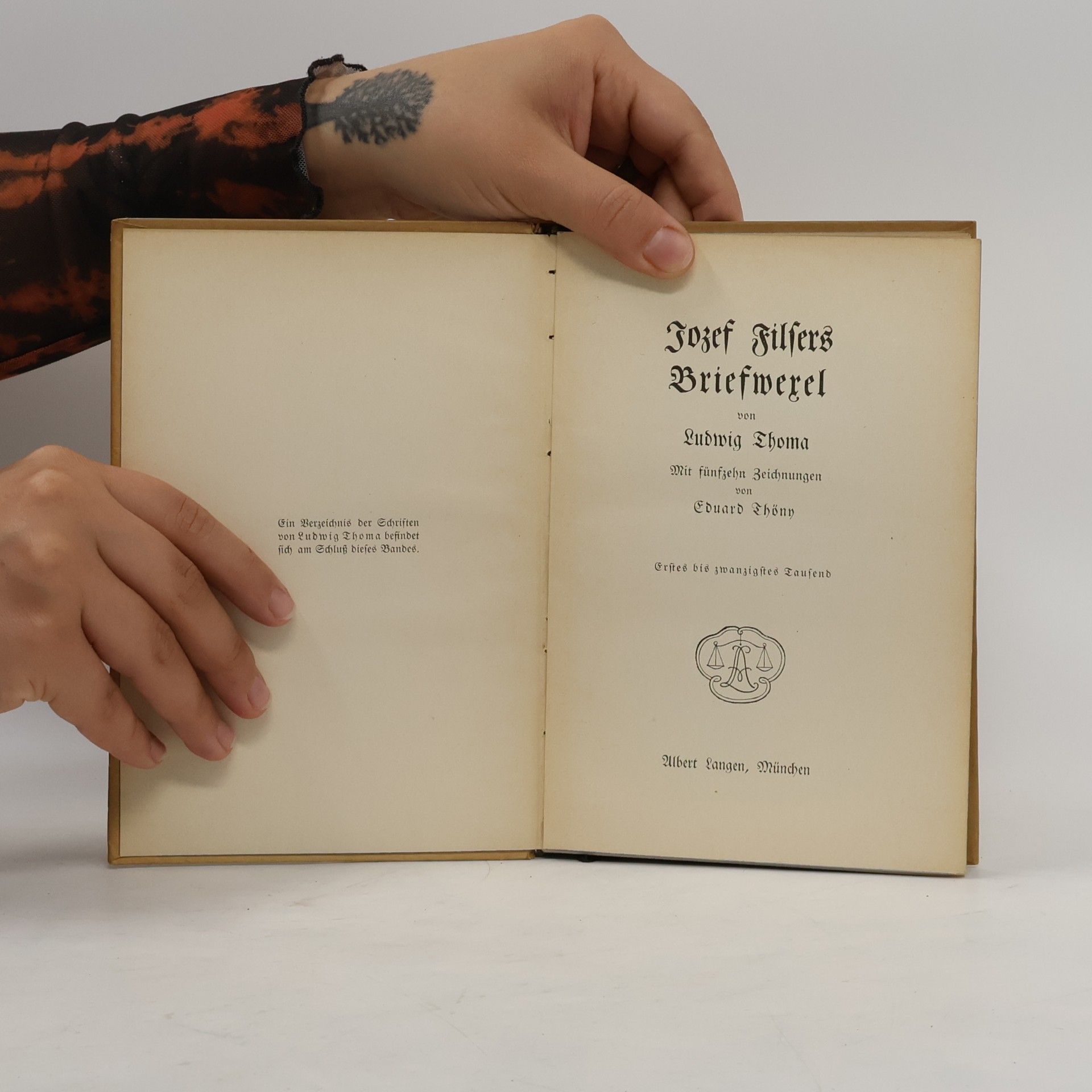Ludwig Thoma Jozef Filsners Briefwexel
