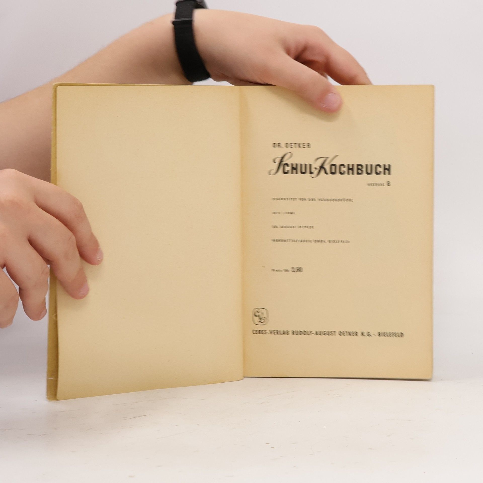 Dr. August Oetker Dr. Oetker Schul-Kochbuch
