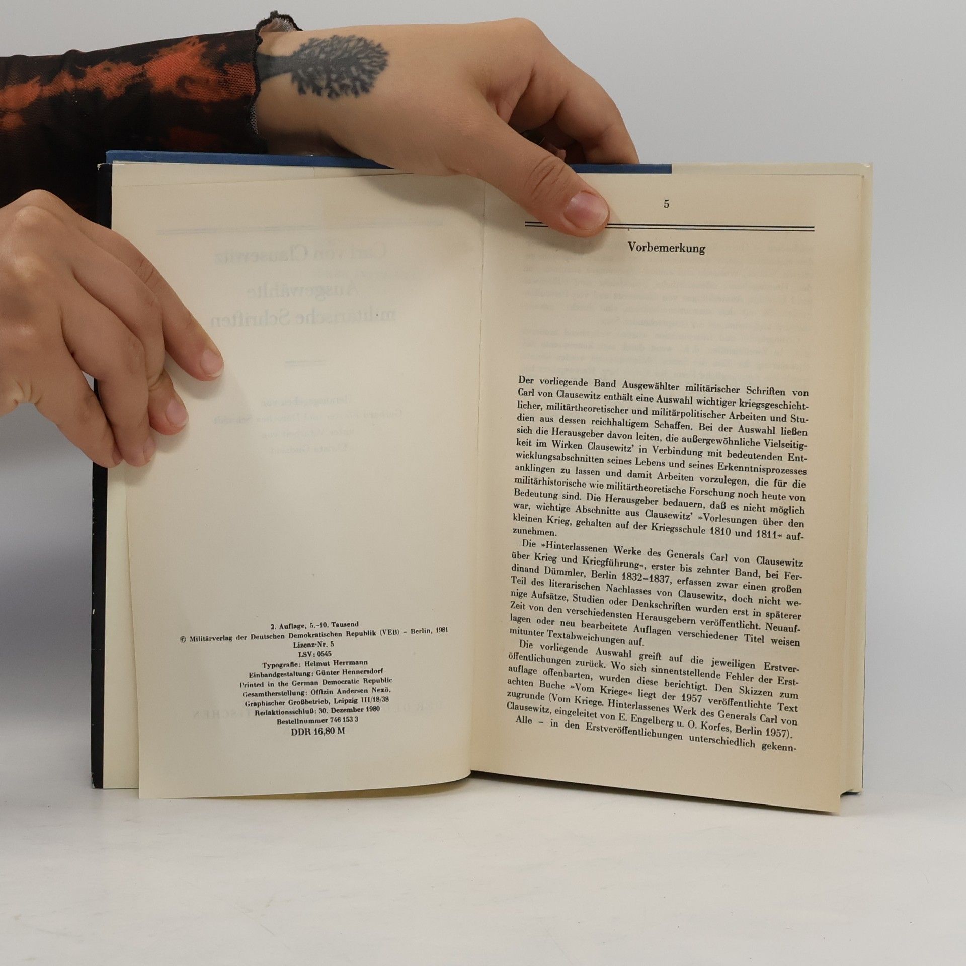 Clausewitz Ausgewählte militärische Schriften
